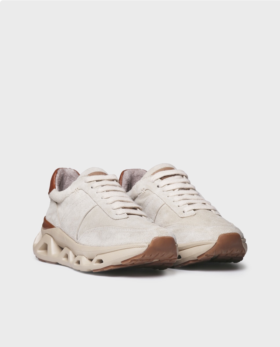 Zapatillas de mujer de piel con suela runner - Toni Pons - Gris Piedra Gris Piedra-4