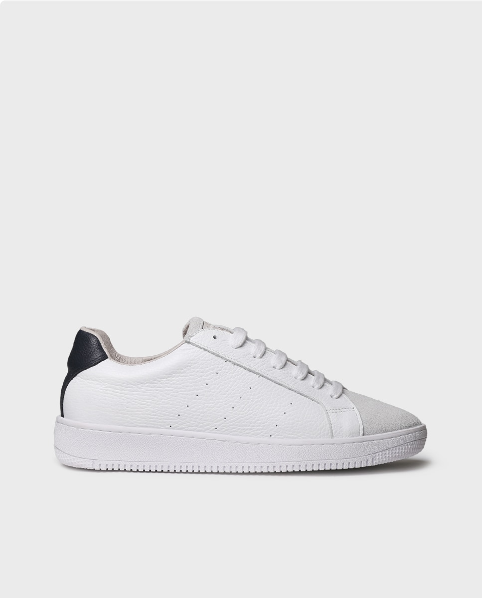 Zapatillas de hombre de piel con cordones - Toni Pons - Blanco Blanco-1