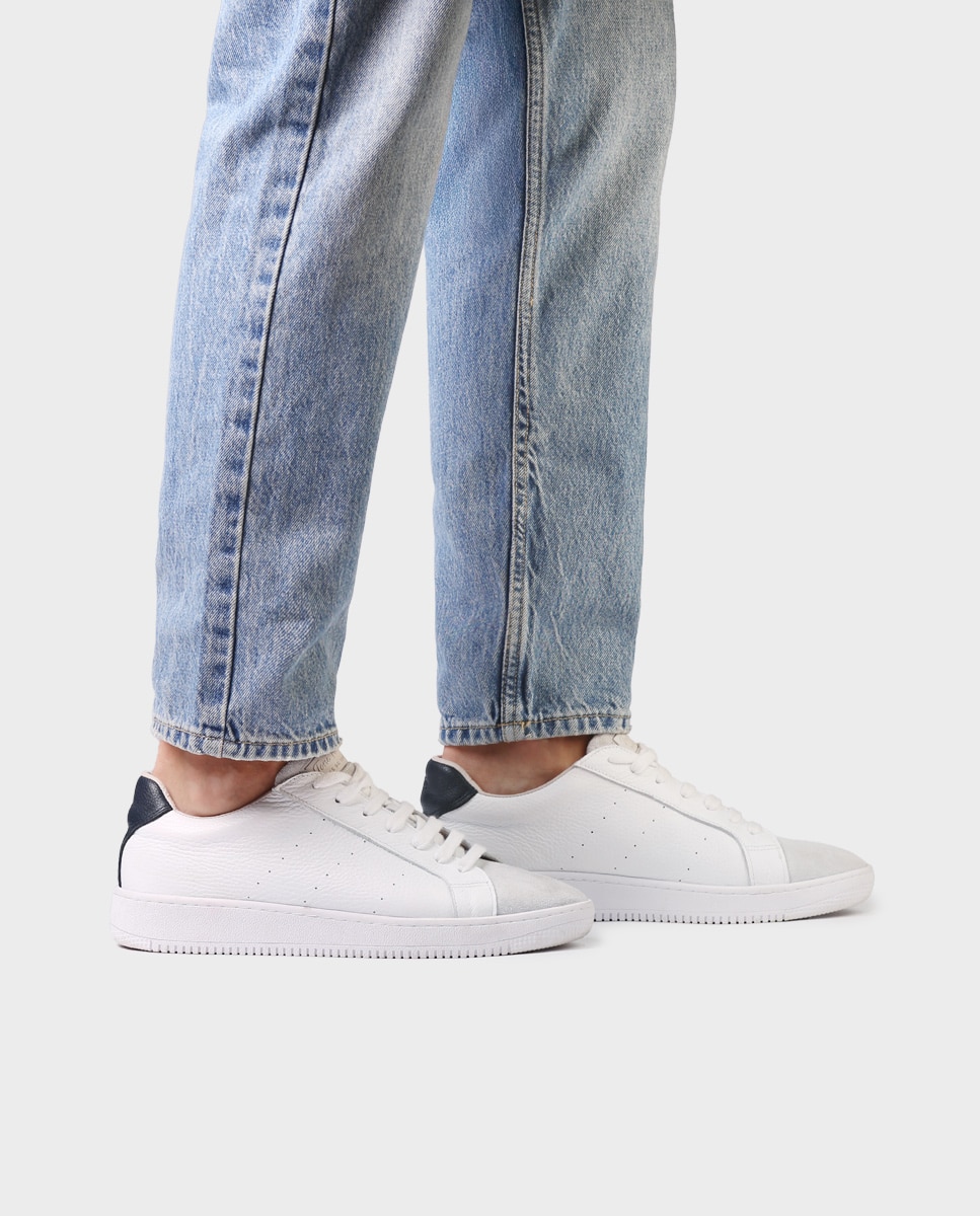 Zapatillas de hombre de piel con cordones - Toni Pons - Blanco Blanco-2