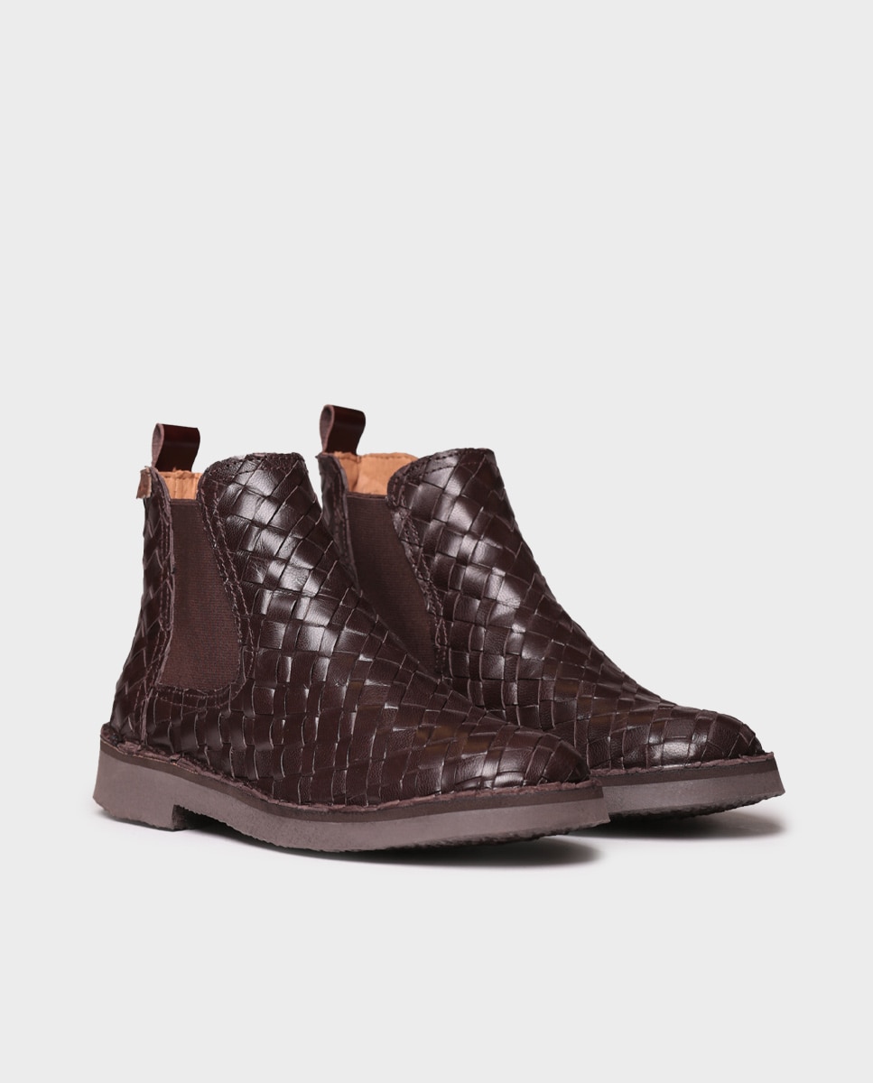 Botines de mujer de piel con elásticos - Toni Pons - Marrón Marrón-4