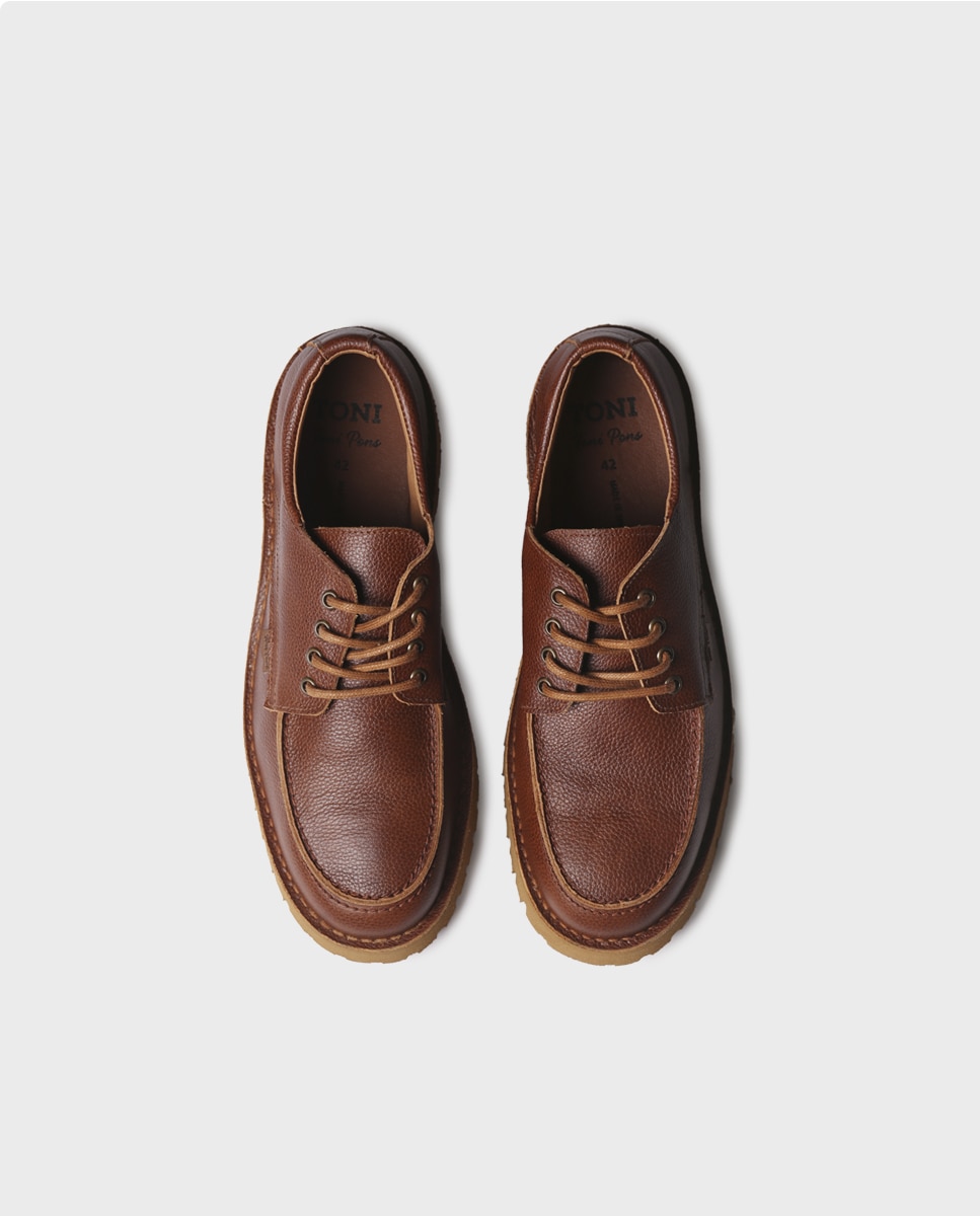 Zapatos de cordones de hombre de piel - Toni Pons - Marrón claro Marrón claro-3