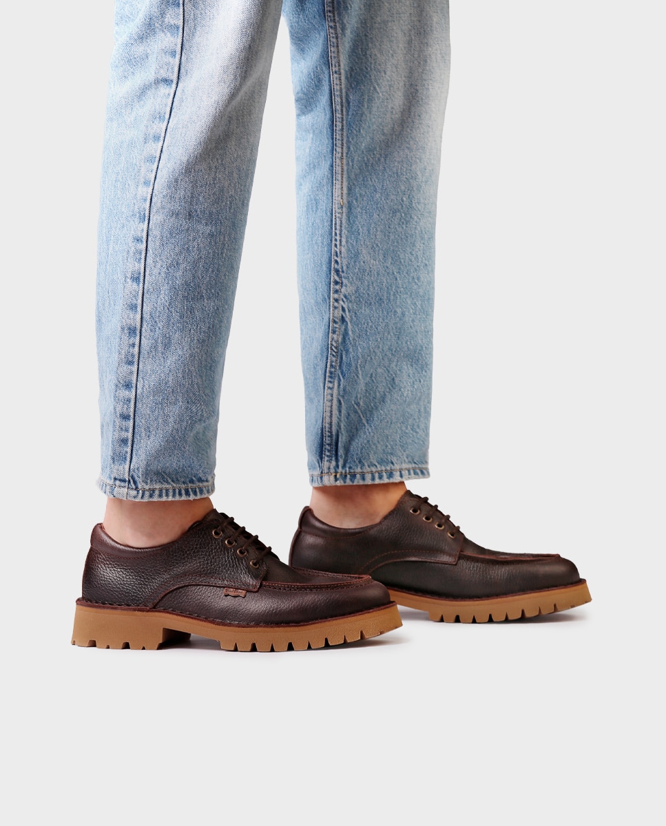 Zapatos de cordones de hombre de piel - Toni Pons - Marrón Marrón-2
