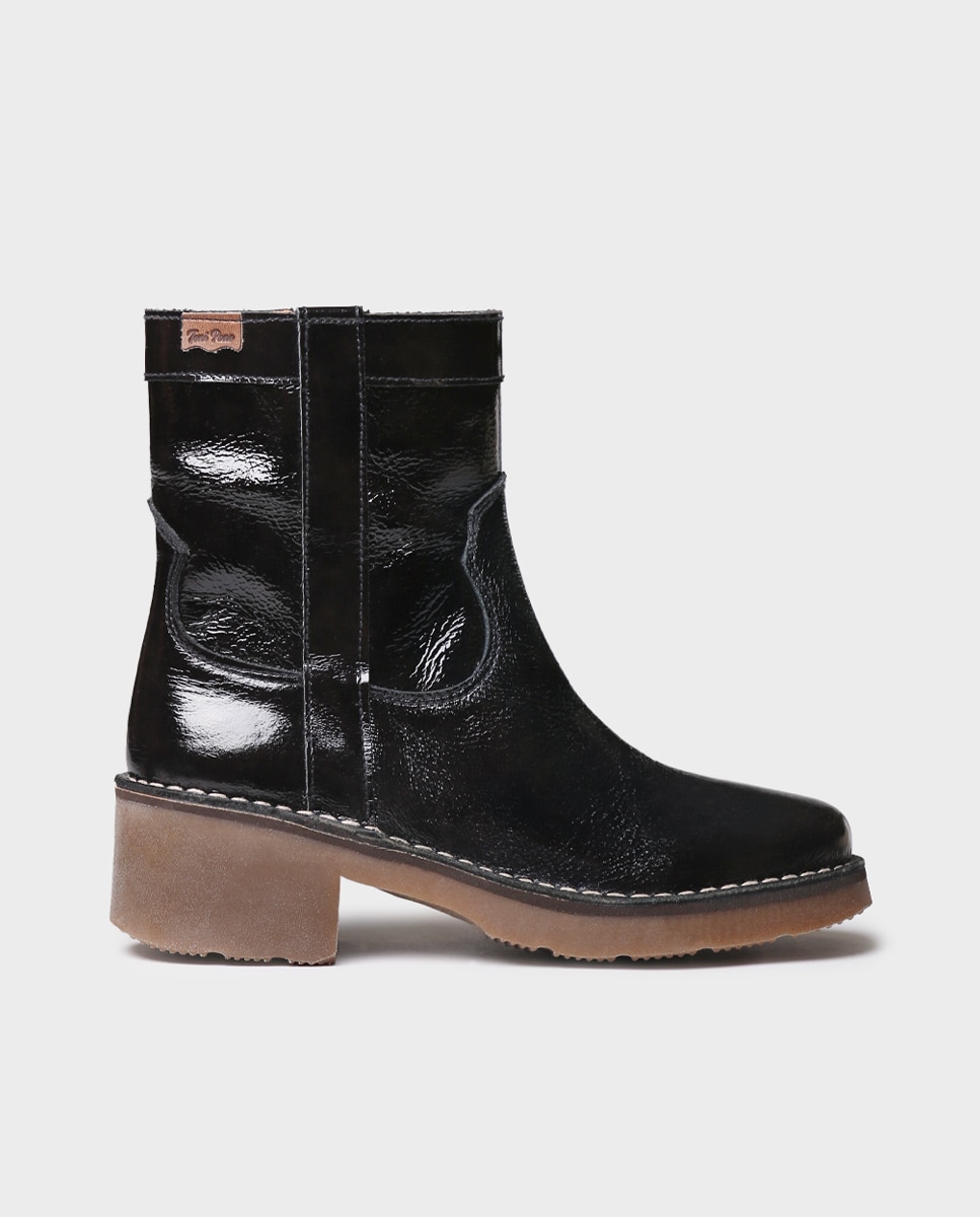 Botines de mujer de piel con cremallera - Toni Pons - Marrón oscuro Marrón oscuro-1