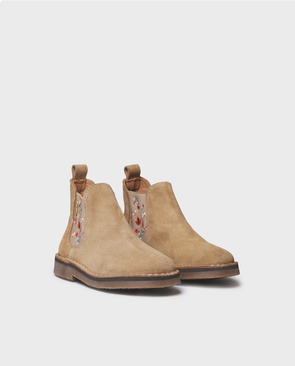 Botines de niños de serraje con elástico - Toni Pons - Marrón claro Marrón claro-2