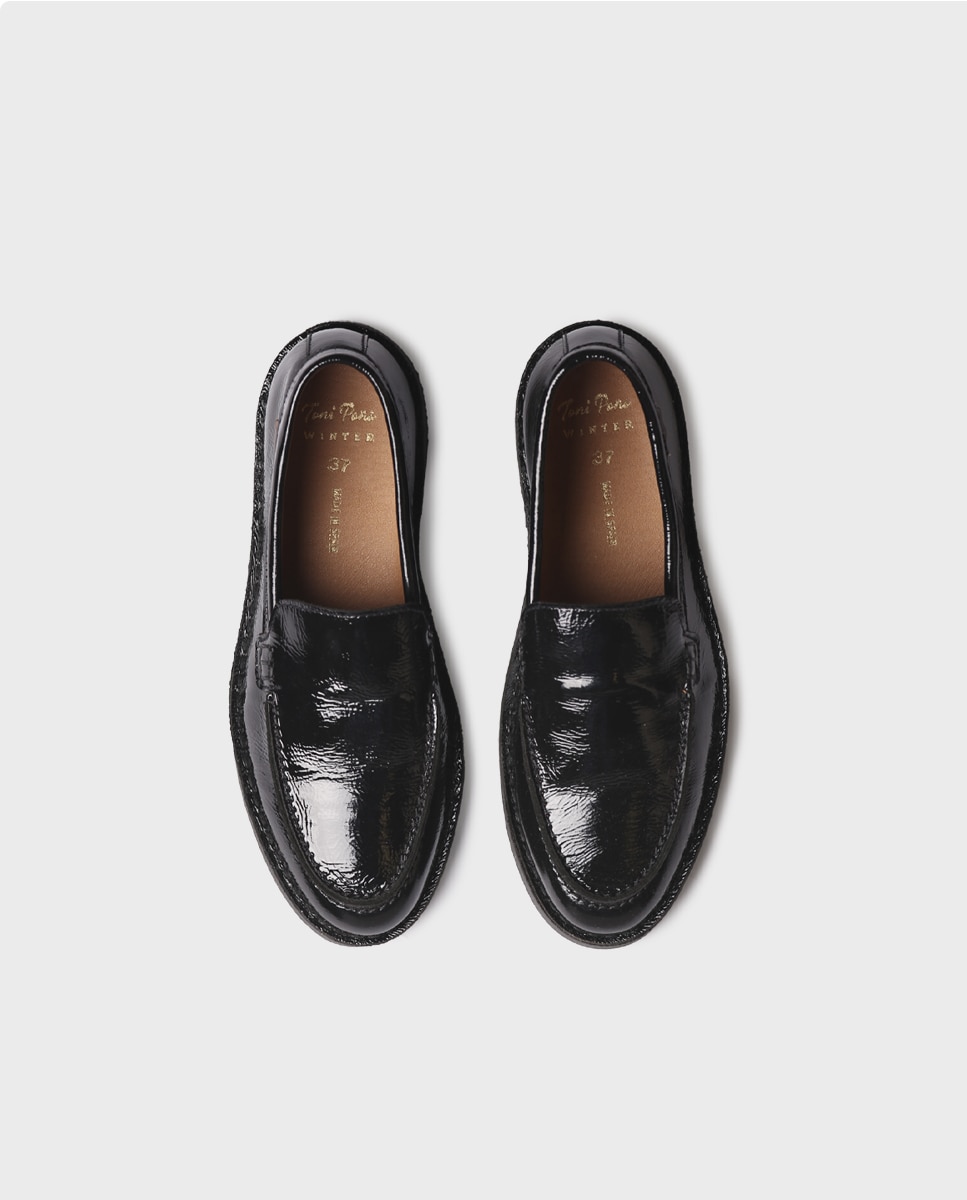 Imagen 3 de Mocasines planos de mujer de piel de charol - Toni Pons - Negro Negro