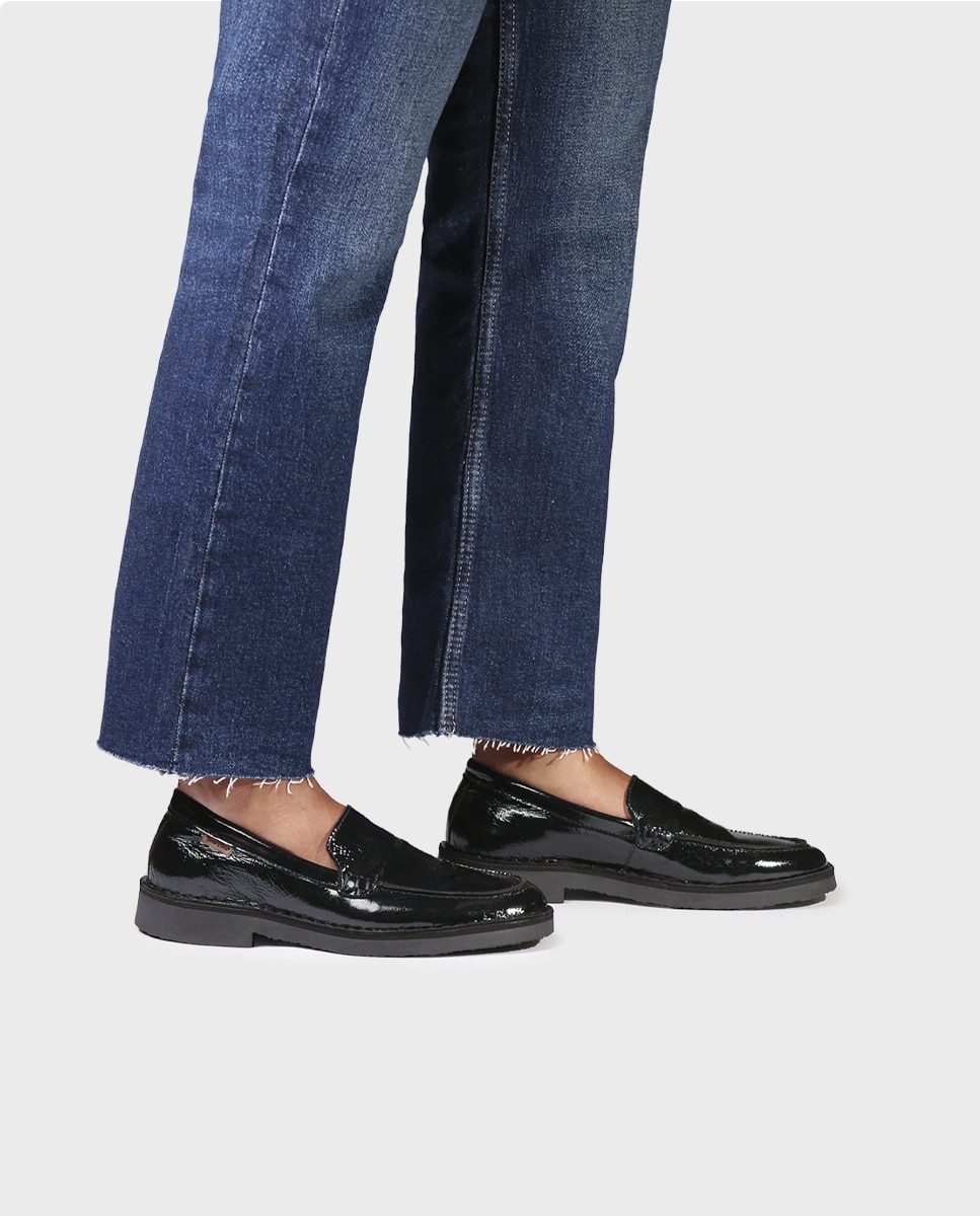 Imagen 2 de Mocasines planos de mujer de piel de charol - Toni Pons - Negro Negro