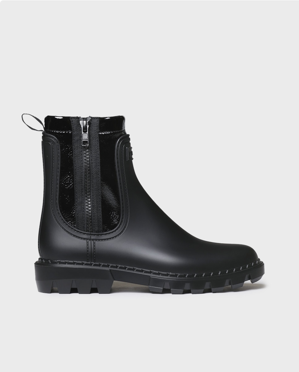 Botines de agua de mujer de goma con cremallera - Toni Pons - Negro Negro-1