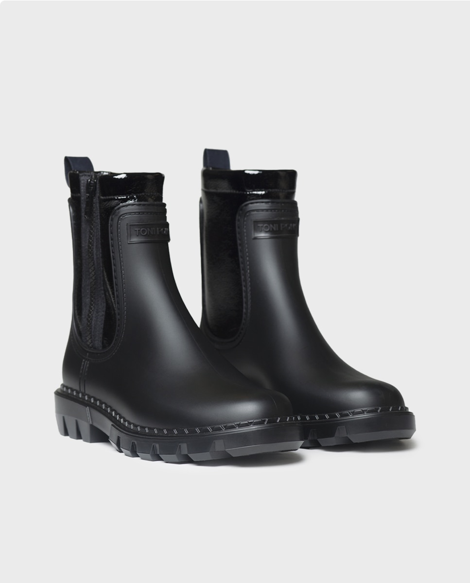 Botines de agua de mujer de goma con cremallera - Toni Pons - Negro Negro-4