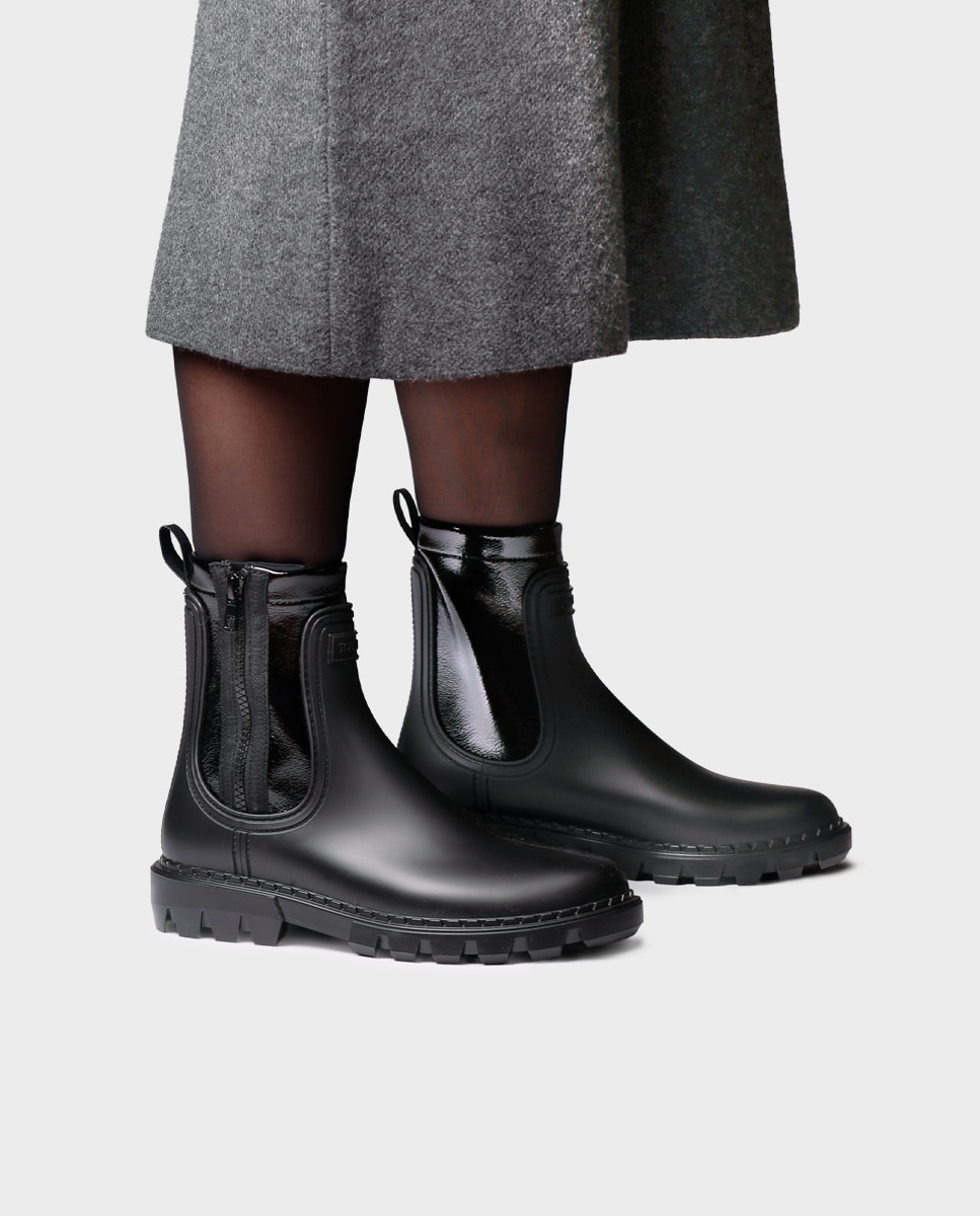 Botines de agua de mujer de goma con cremallera - Toni Pons - Negro Negro-2