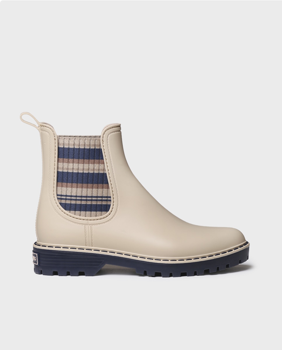 Botines de agua de mujer de goma con elásticos - Toni Pons - Beige Beige-1