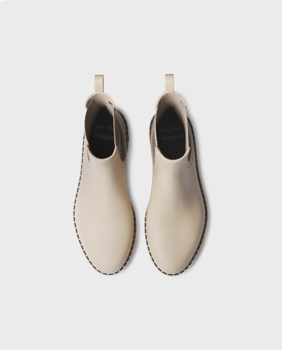 Botines de agua de mujer de goma con elásticos - Toni Pons - Beige Beige-3