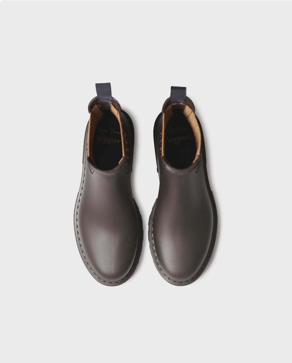 Botines de agua de mujer de goma con elásticos - Toni Pons - Marrón Marrón-3