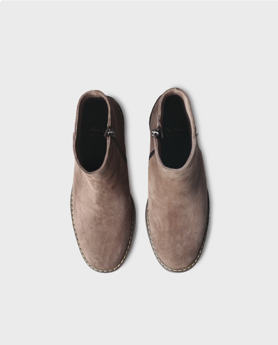 Botines de tacón de mujer de serraje con cremallera - Toni Pons - Topo Topo-3