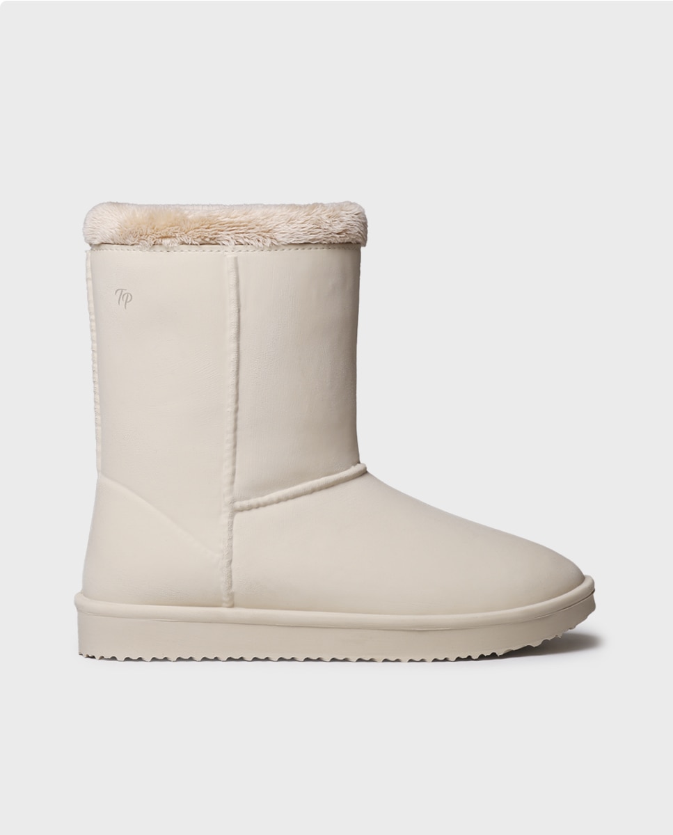 Botines de agua de mujer de goma con pelo al interior - Toni Pons - Beige Beige-1