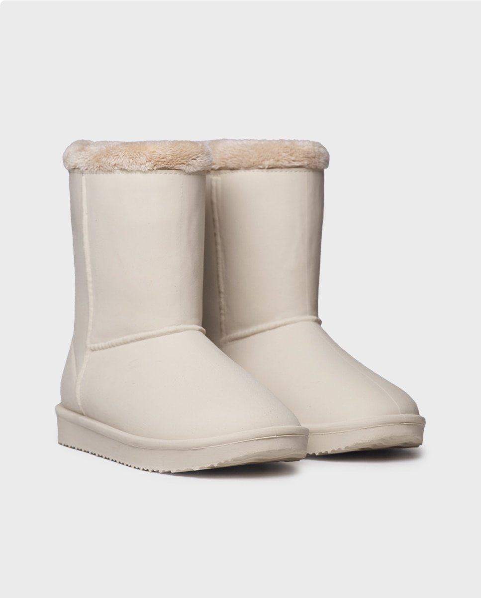 Botines de agua de mujer de goma con pelo al interior - Toni Pons - Beige Beige-4