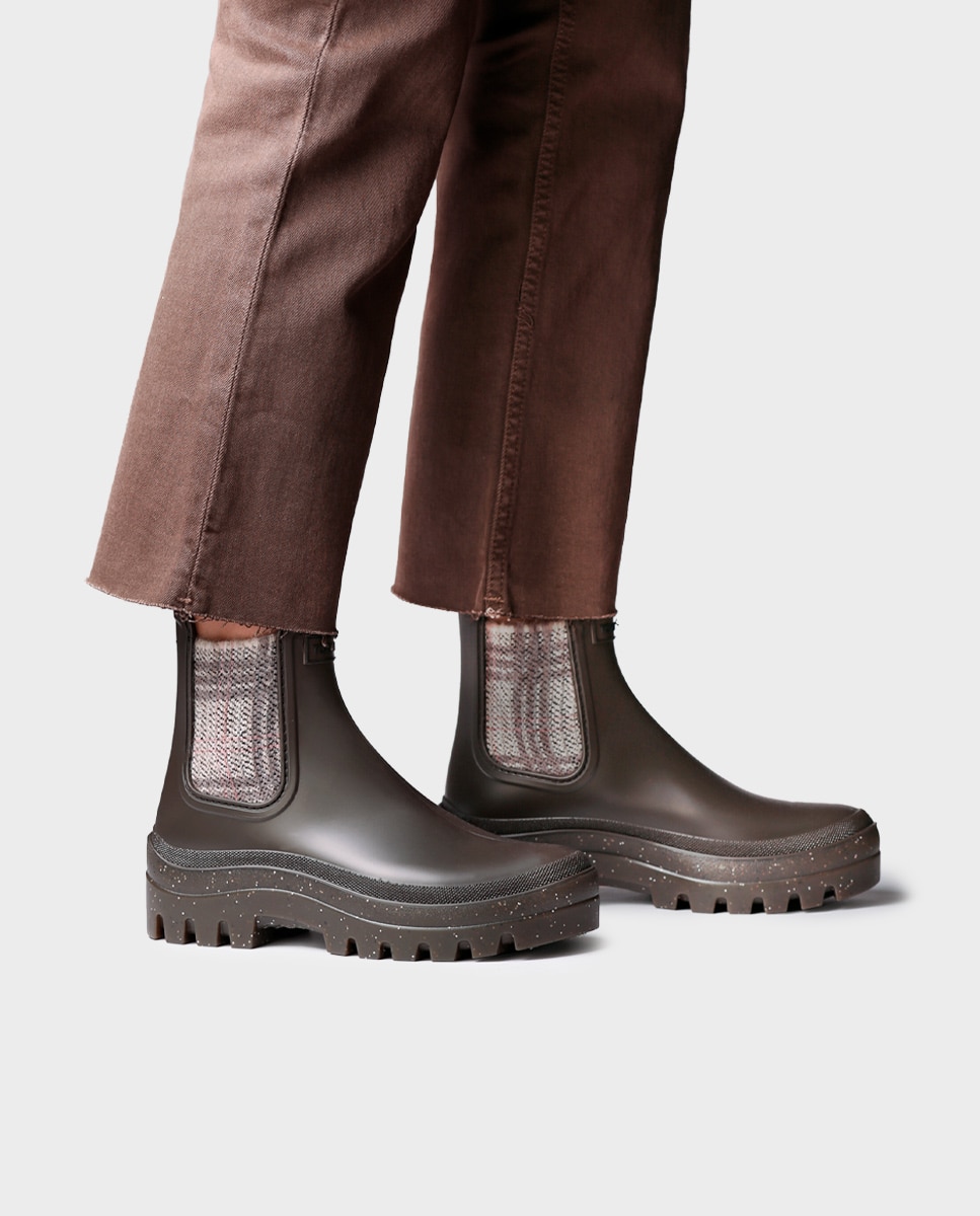 Botines de agua de mujer de goma con plataforma - Toni Pons - Marrón Marrón-4