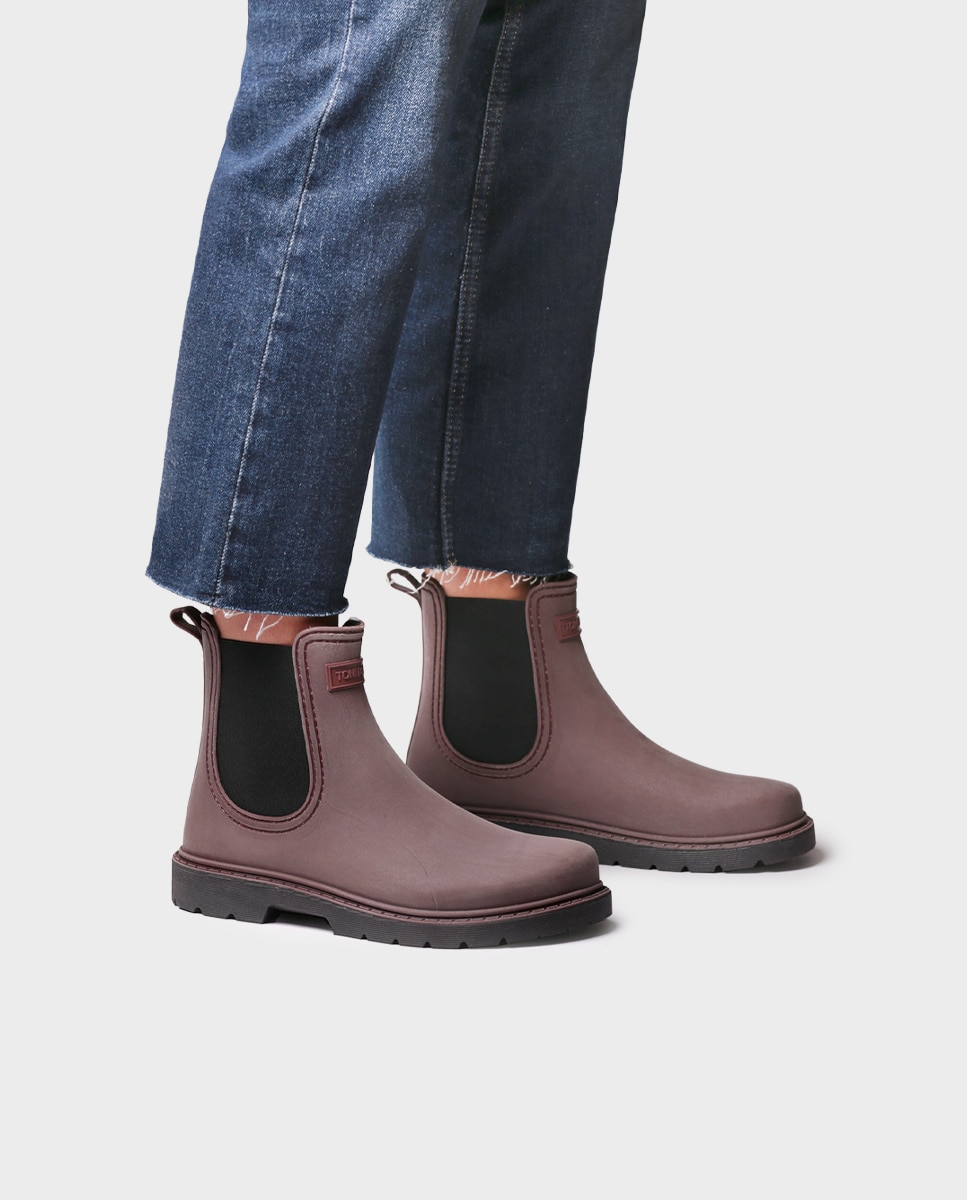 Botines de agua tipo barefoot de mujer con elásticos - Toni Pons - Granate Granate-2