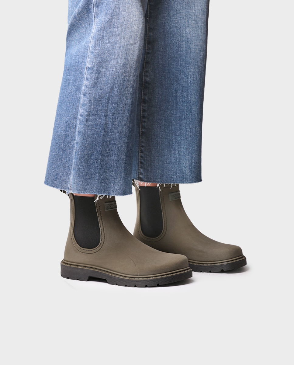 Botines de agua tipo barefoot de mujer con elásticos - Toni Pons - Kaki Kaki-2