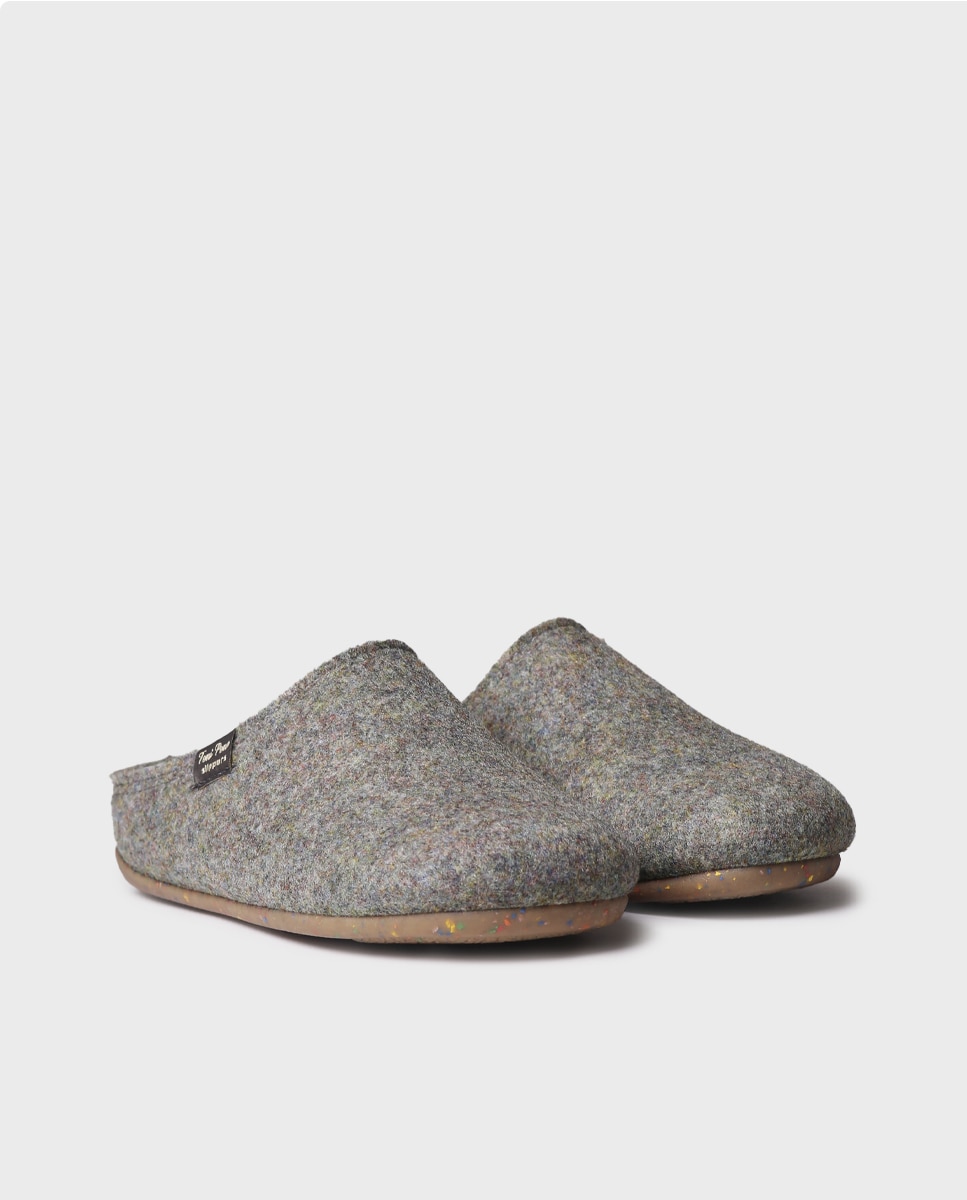 Imagen 4 de Zapatillas de casa cerradas de mujer de fieltro reciclado - Toni Pons - Gris oscuro Gris oscuro