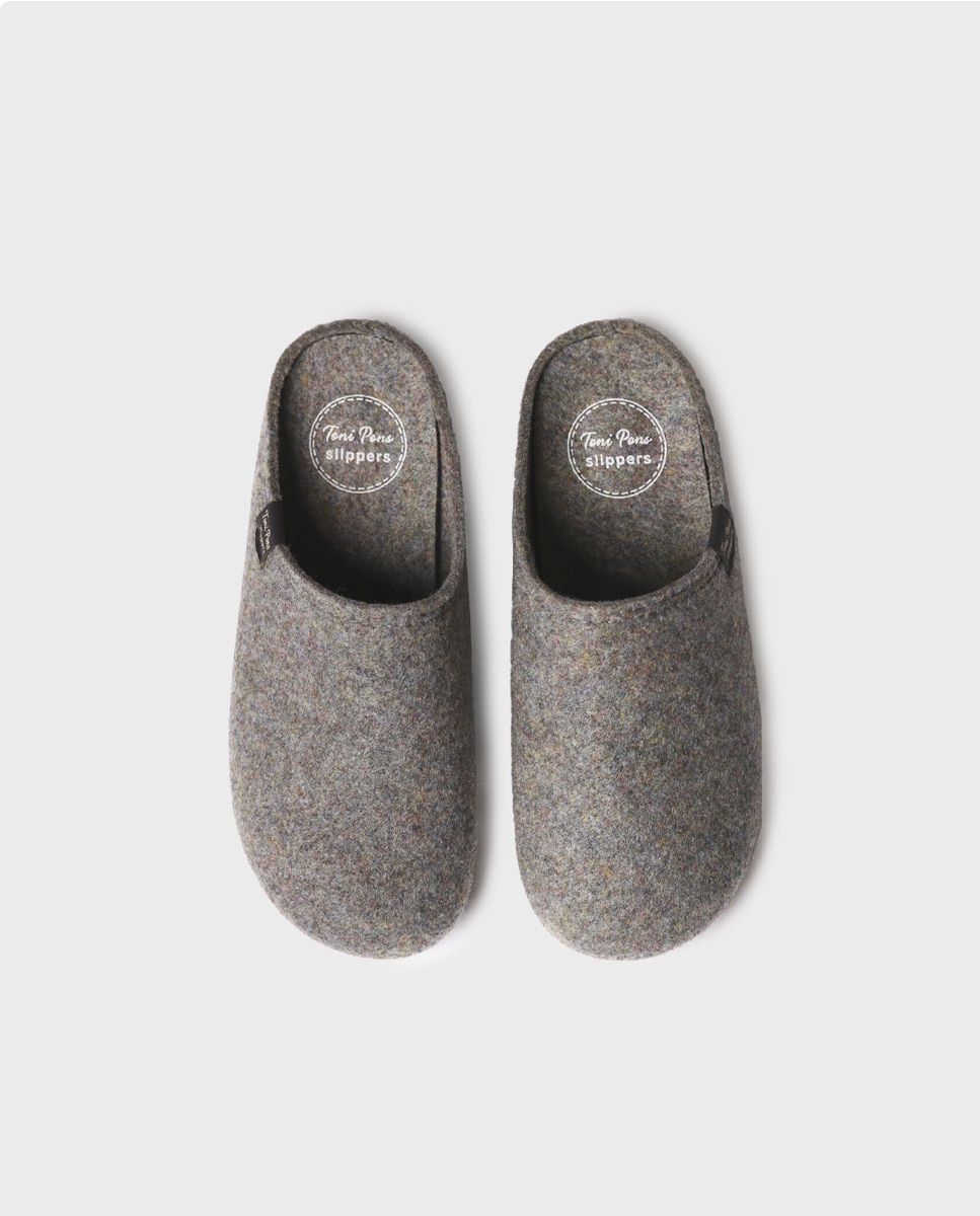 Imagen 3 de Zapatillas de casa cerradas de mujer de fieltro reciclado - Toni Pons - Gris oscuro Gris oscuro