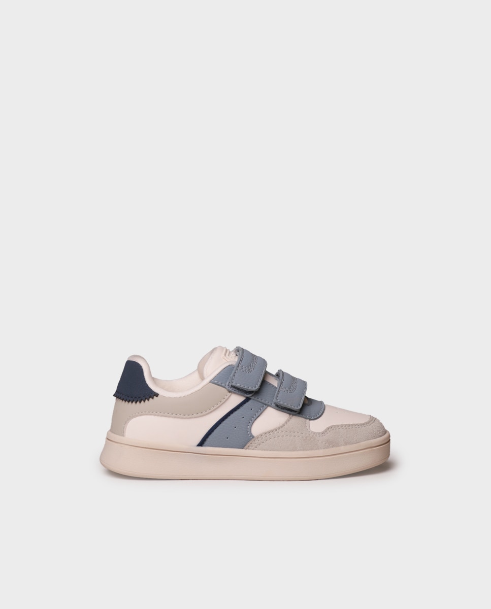 Zapatillas de piel de niños de piel con cierre adherente - Toni Pons - Azul Azul-1