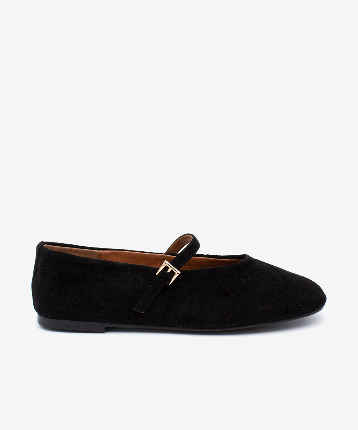 Merceditas planas de mujer cómodas que se adaptan al pie de ante, jenna - Ángel Alarcón - Negro Negro-1