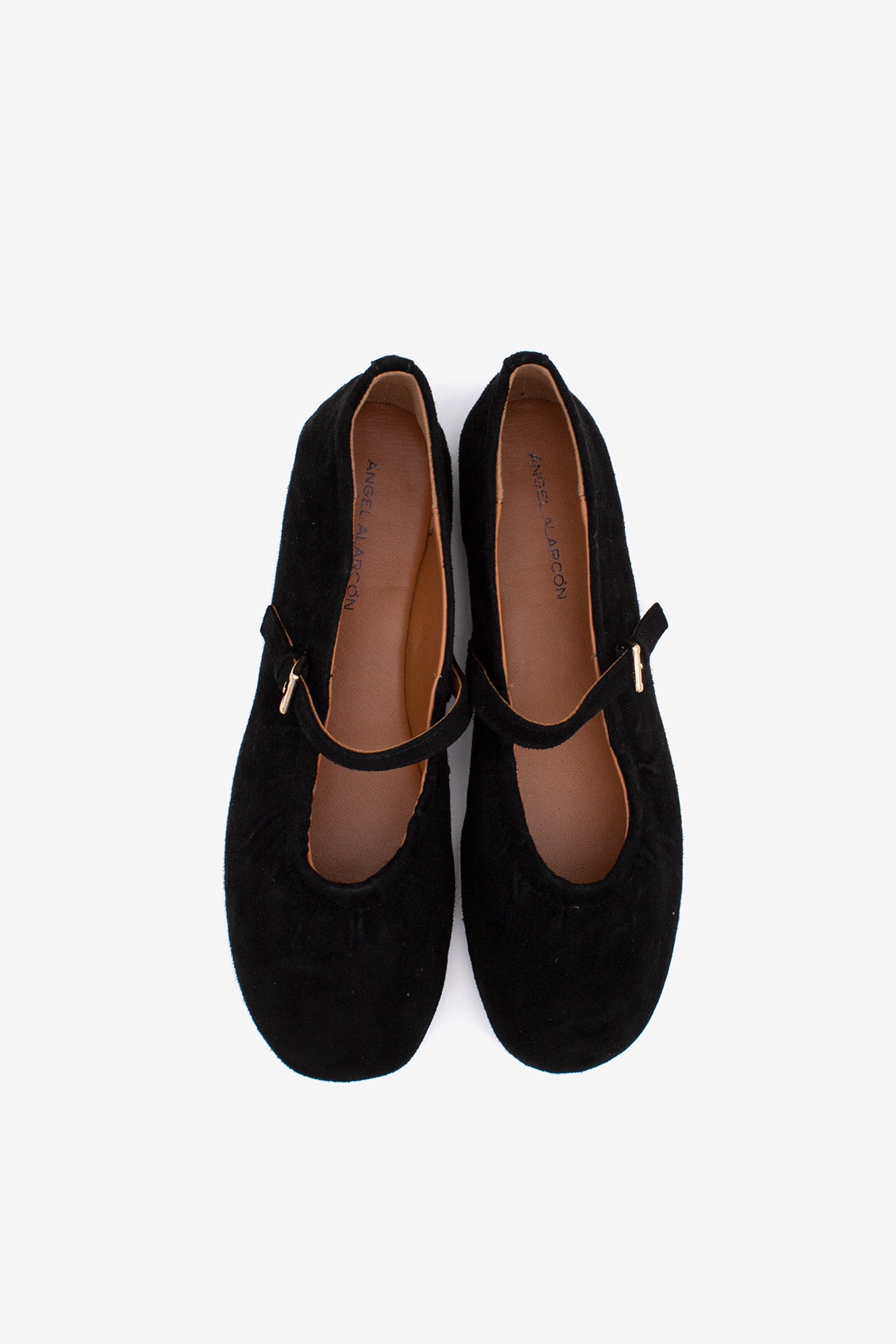 Merceditas planas de mujer cómodas que se adaptan al pie de ante, jenna - Ángel Alarcón - Negro Negro-5