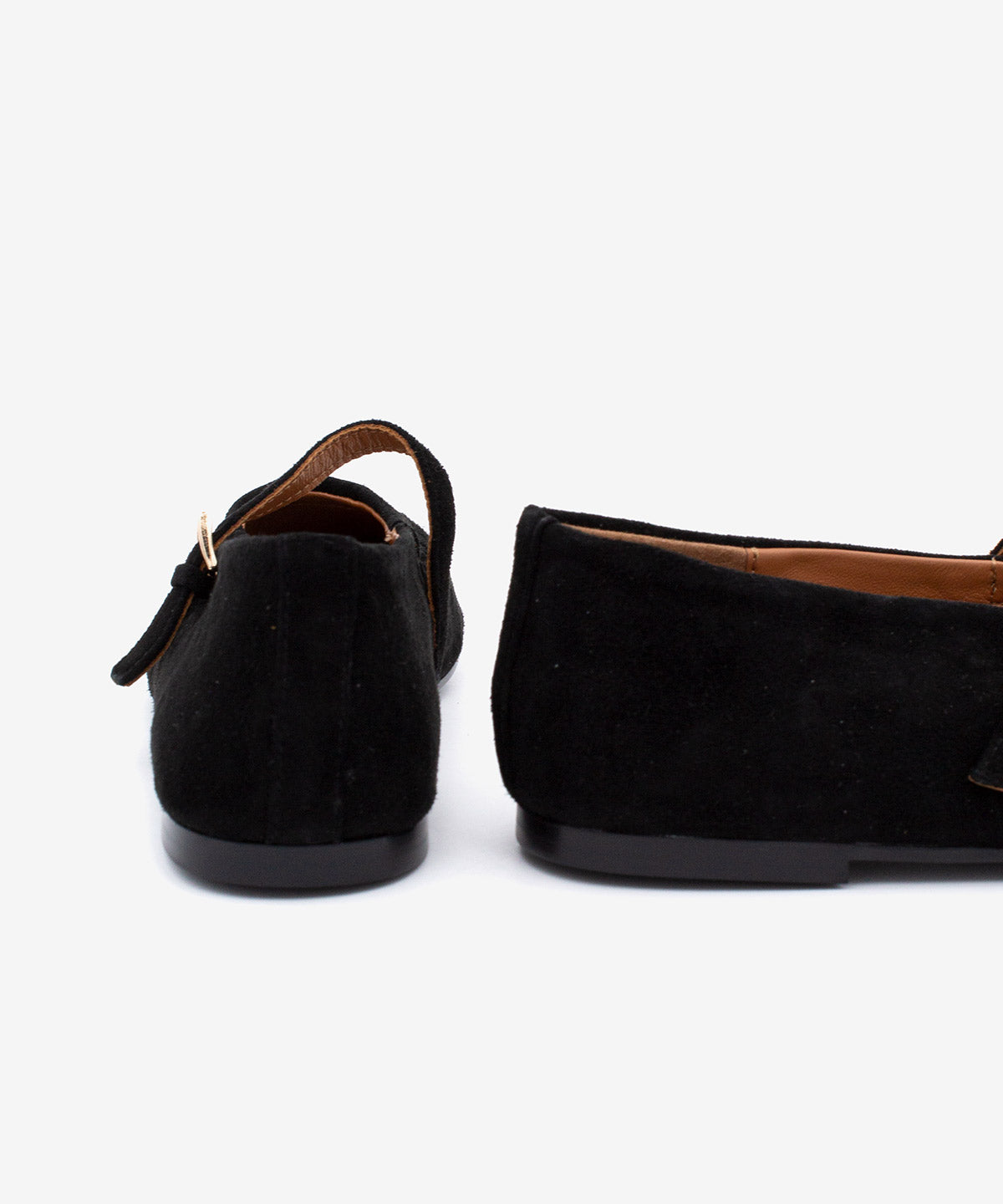 Merceditas planas de mujer cómodas que se adaptan al pie de ante, jenna - Ángel Alarcón - Negro Negro-6