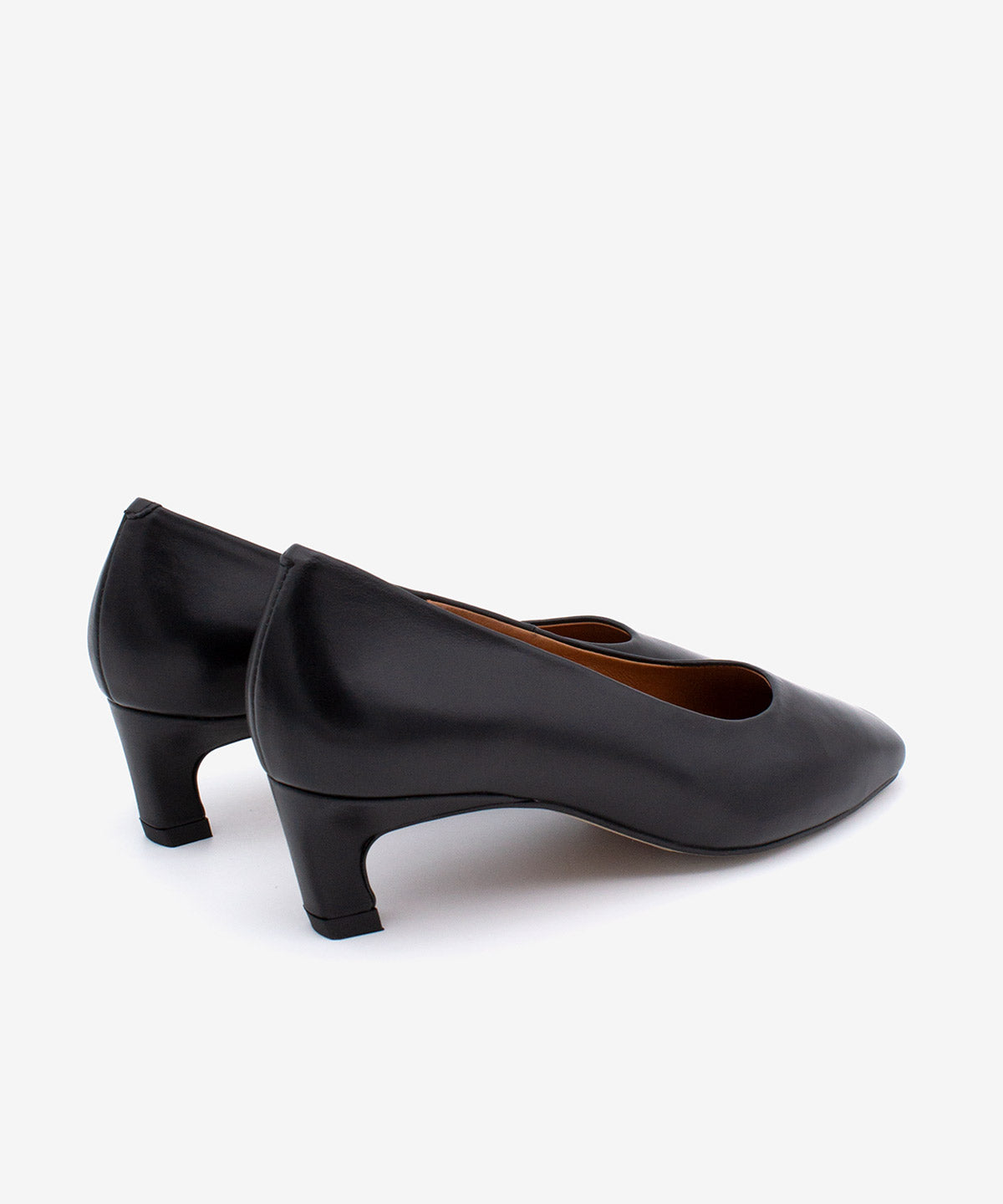 Zapatos de salón de mujer de tacón bajo cómodo de piel suave, amaris - Ángel Alarcón - Negro Negro-3