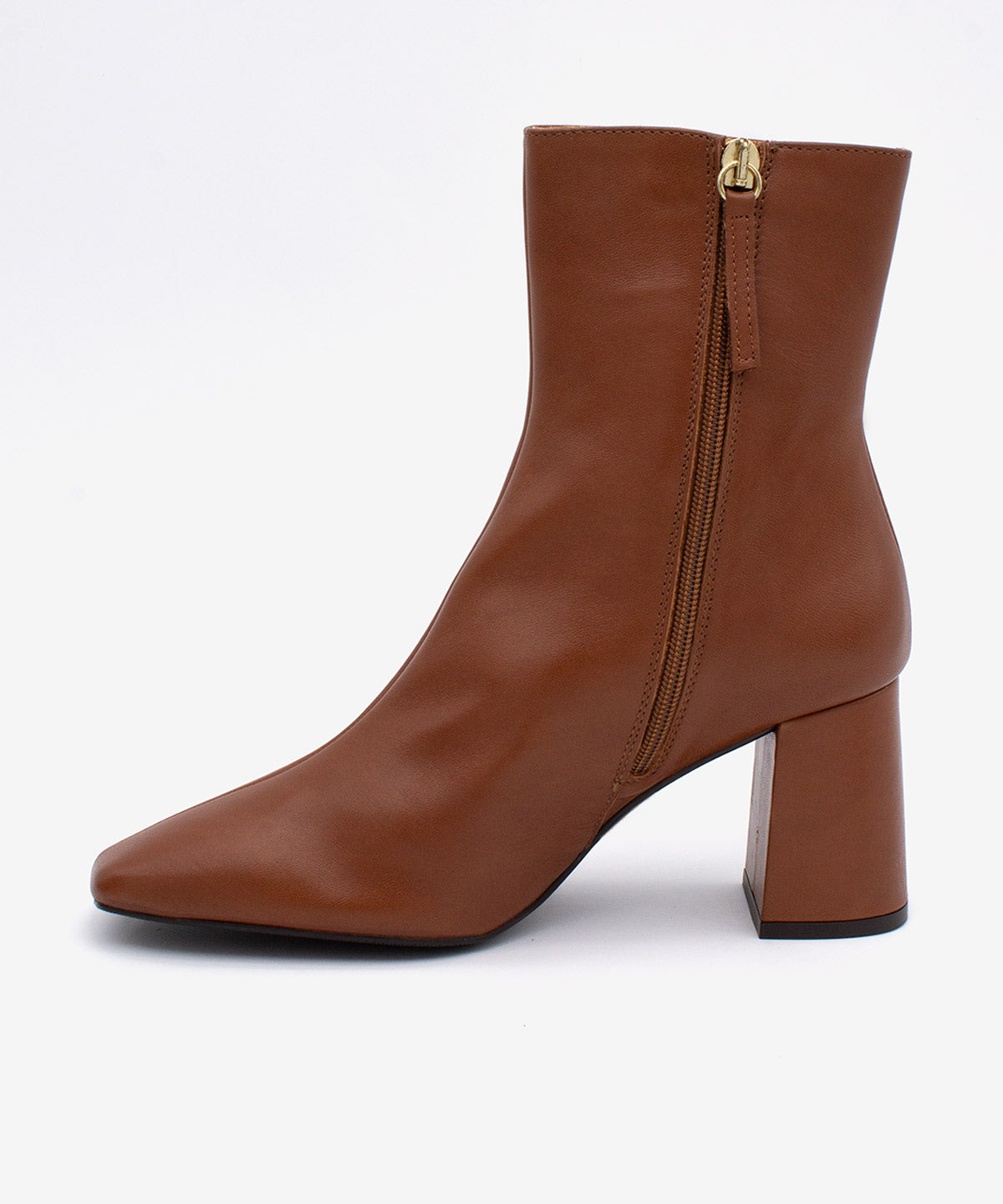 Botines básicos de mujer de tacón alto y ancho básico de piel lisa, drimia - Ángel Alarcón - Cuero Cuero-6