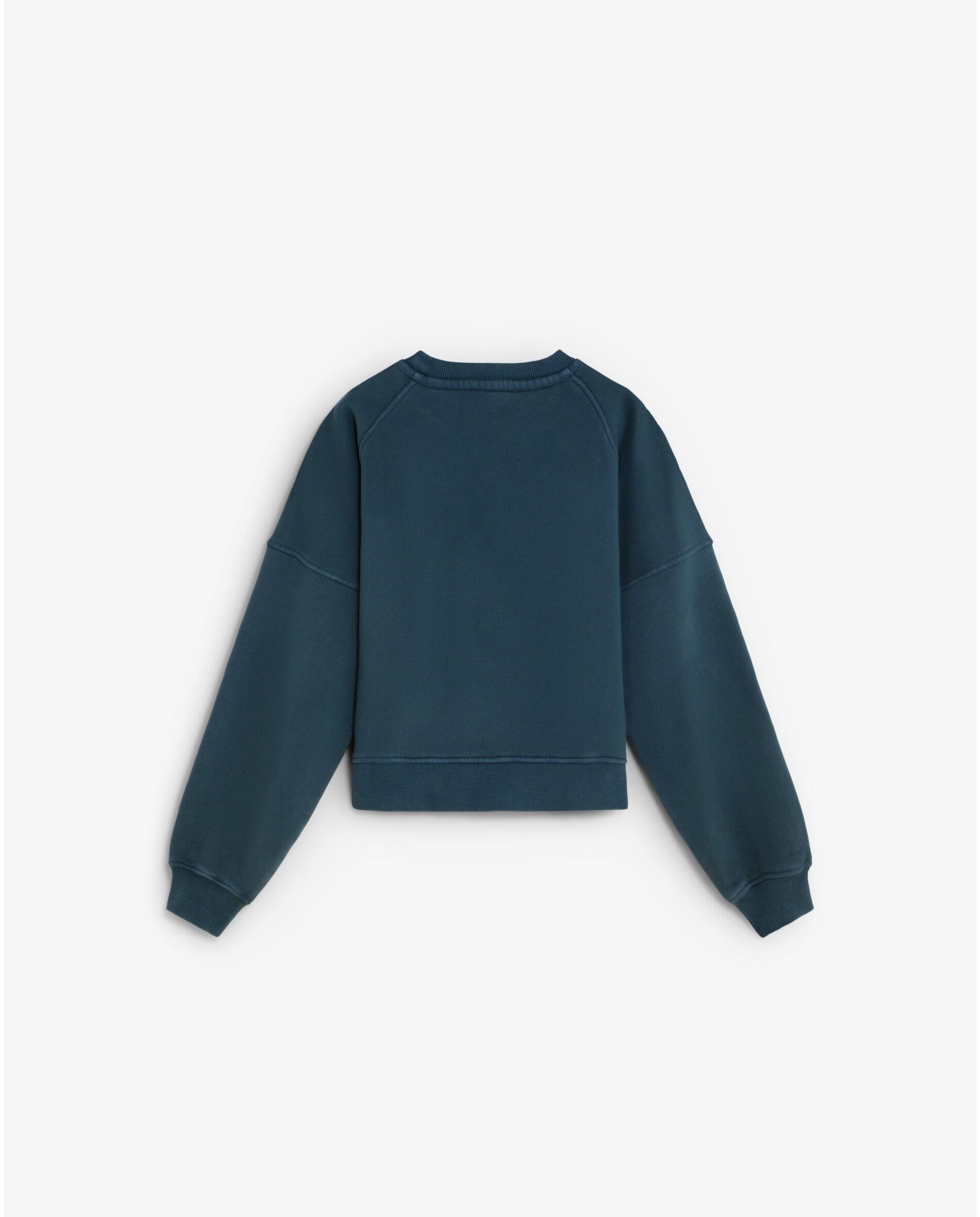 Sudadera de mujer loose fit con parche frontal - Scalpers - Azul índigo Azul índigo-2