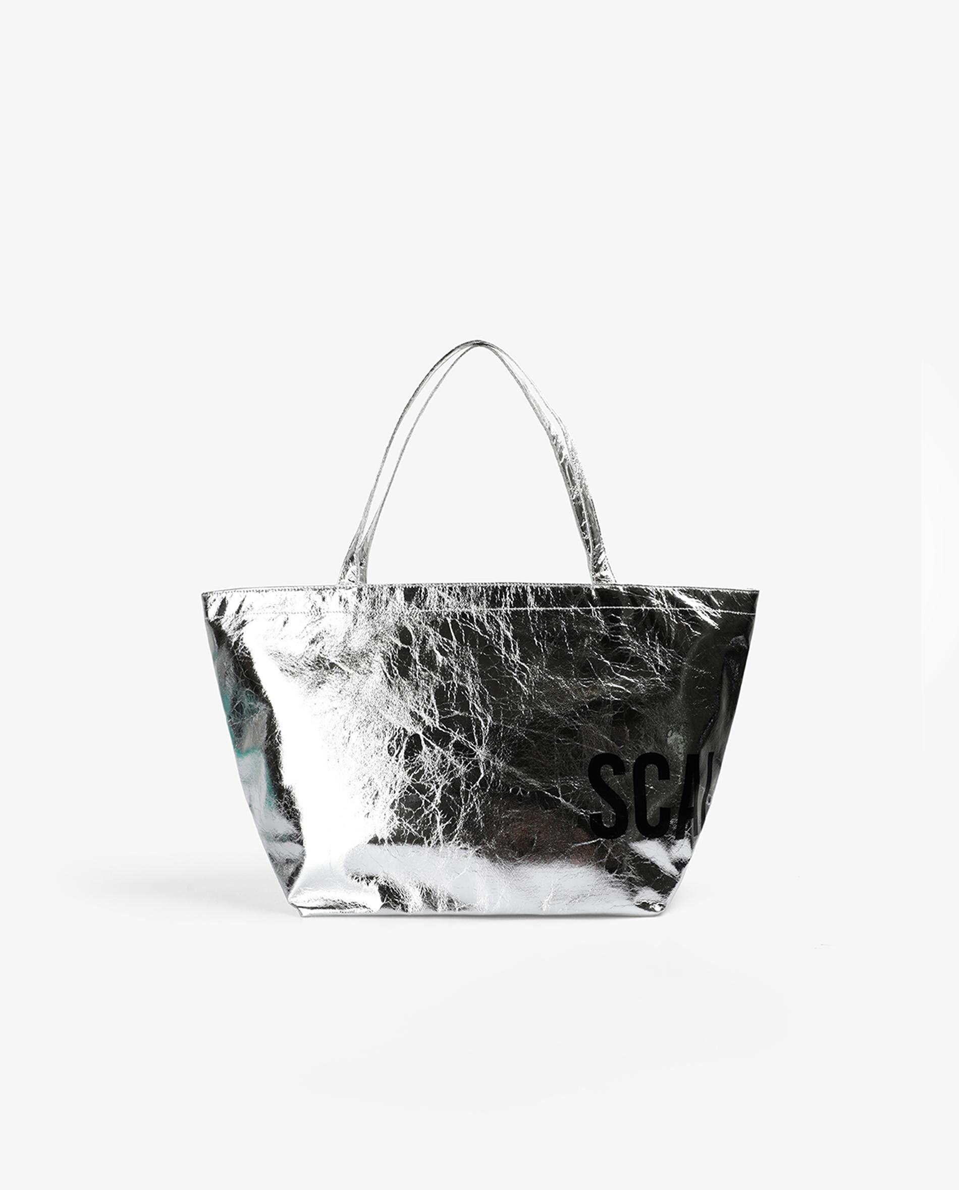 Imagen 1 de Shopper texturizado con logotipo a contraste - Scalpers - Plata Plata
