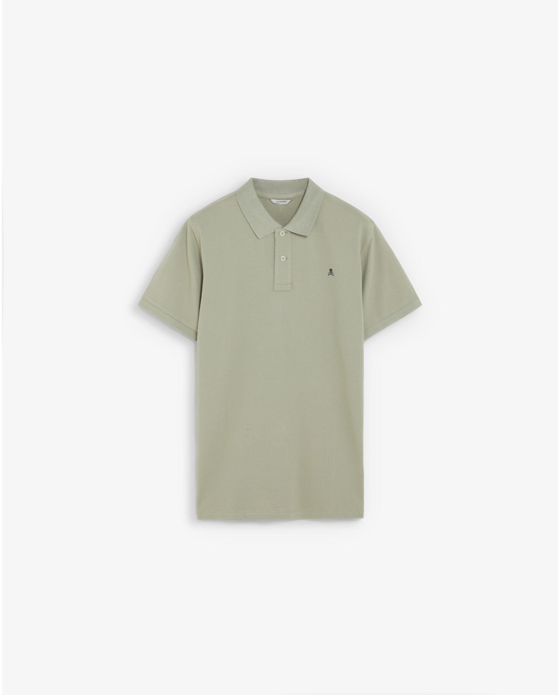 Polo piqué de manga corta de hombre regular fit efecto lavado - Scalpers - Beige Beige-1