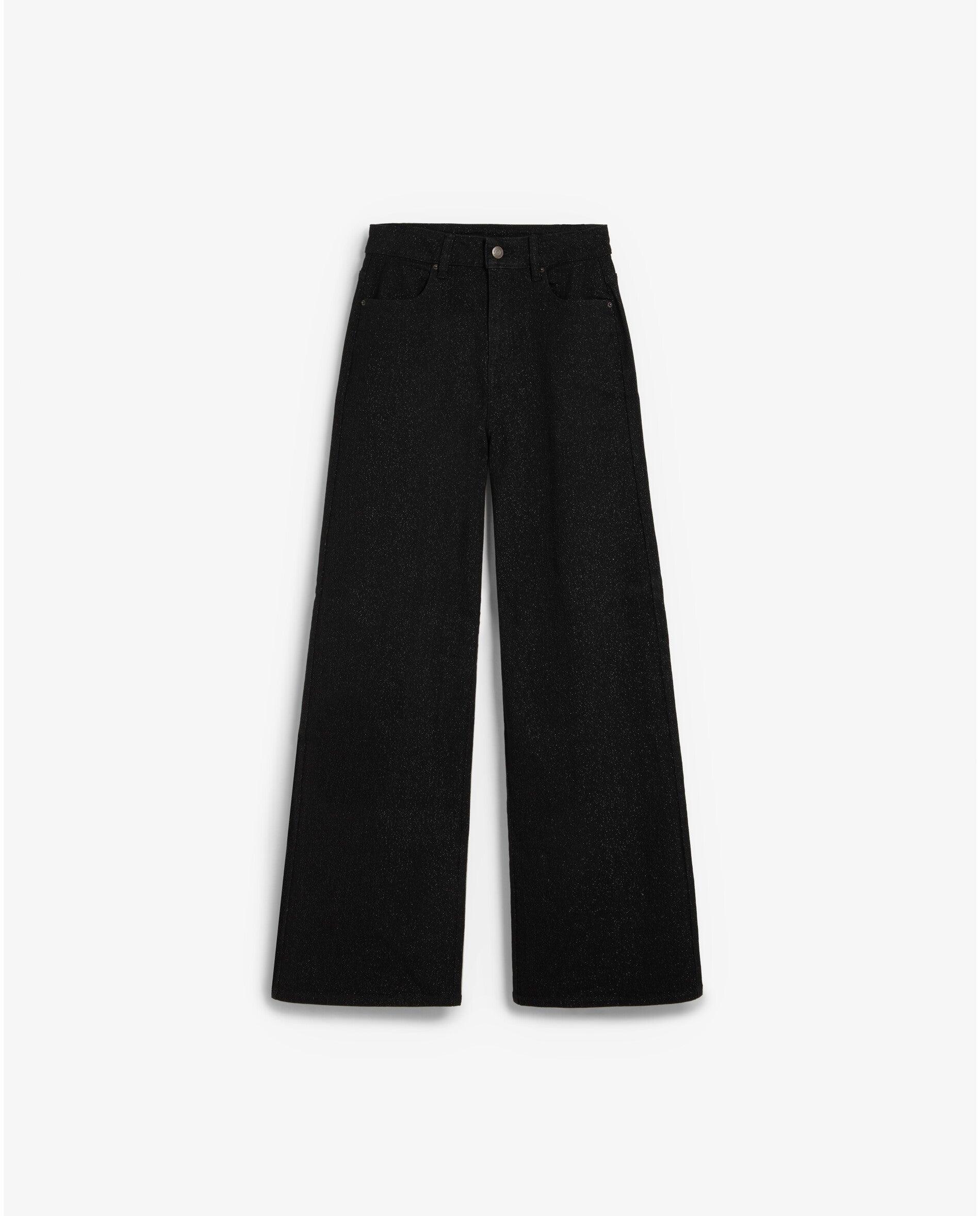 Imagen 0 de Vaquero de mujer wide leg con glitter Negro