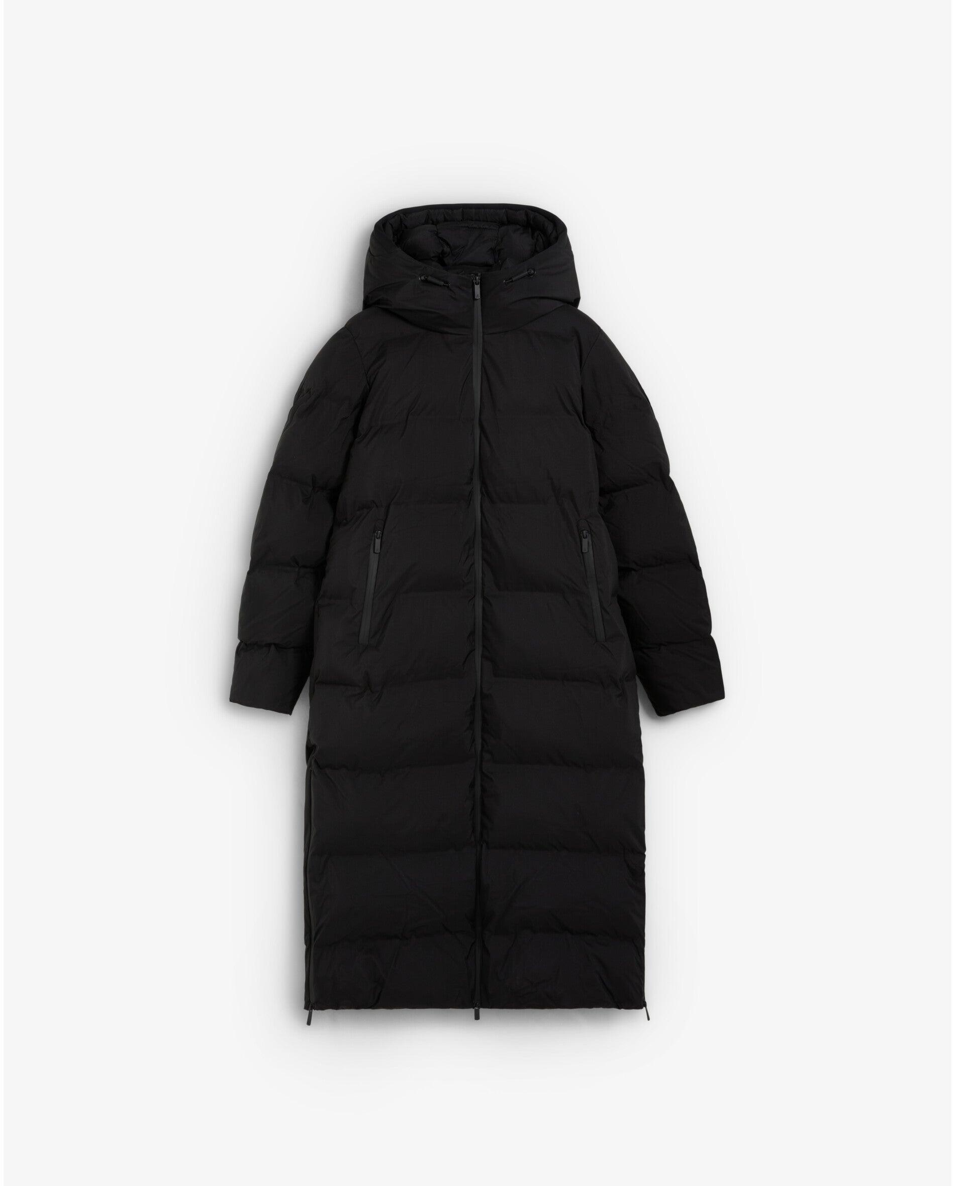 Acolchado de mujer largo con capucha - Scalpers - Negro Negro-1