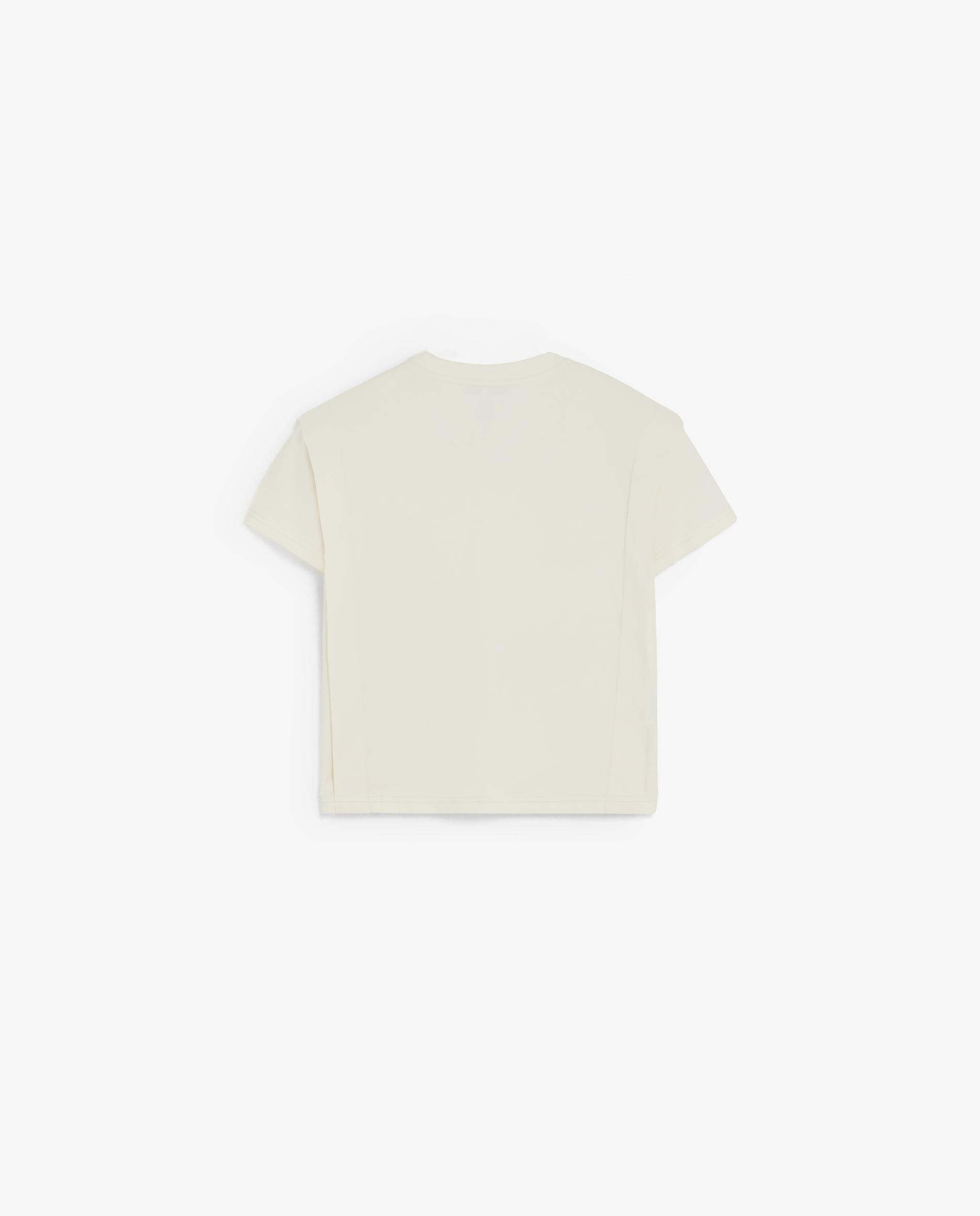 Camiseta de mujer de manga corta con calavera en lurex - Scalpers - Marfil Marfil-2