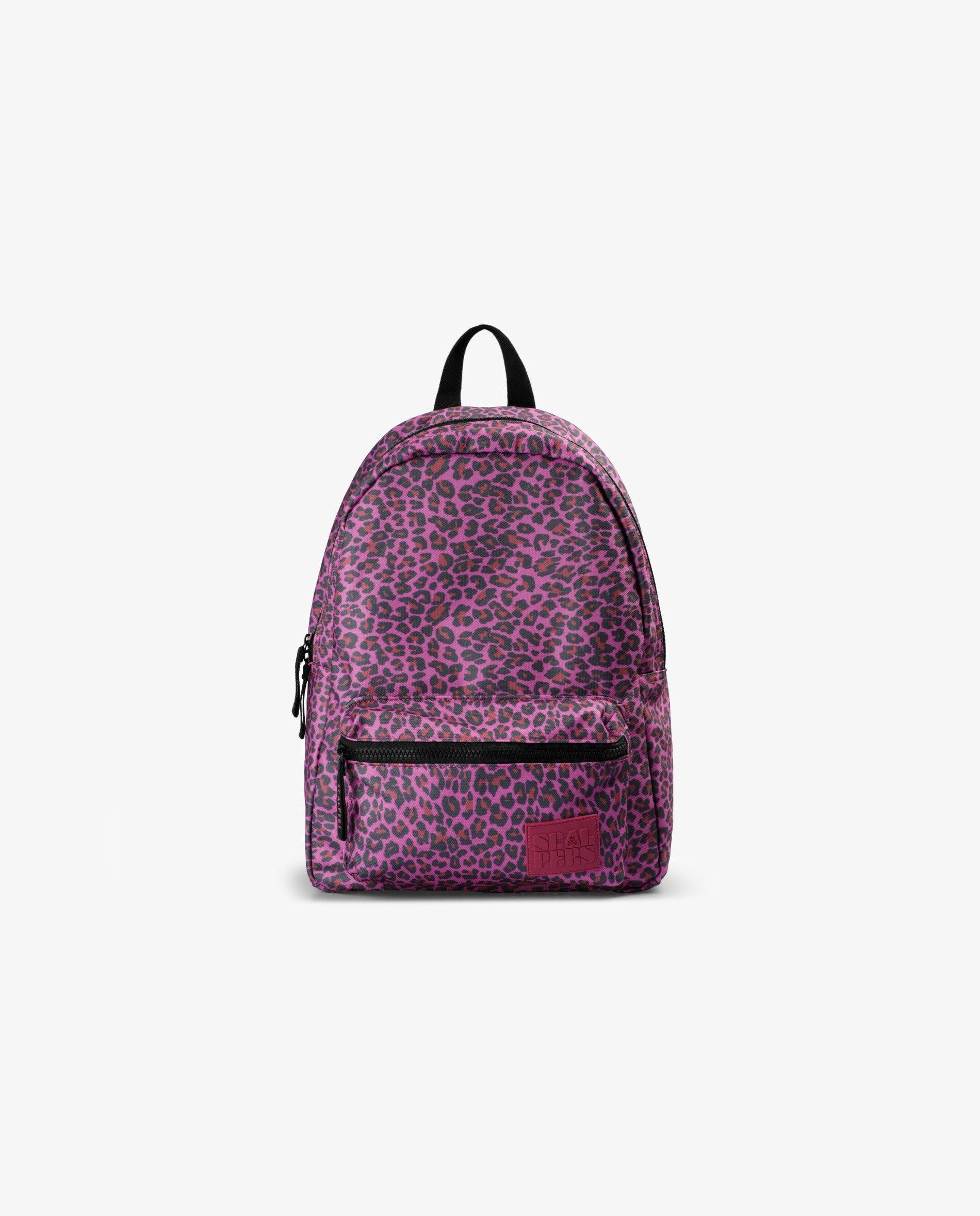 Mochila de niña animal print con bolsillo frontal - Scalpers - Rosa Rosa-1