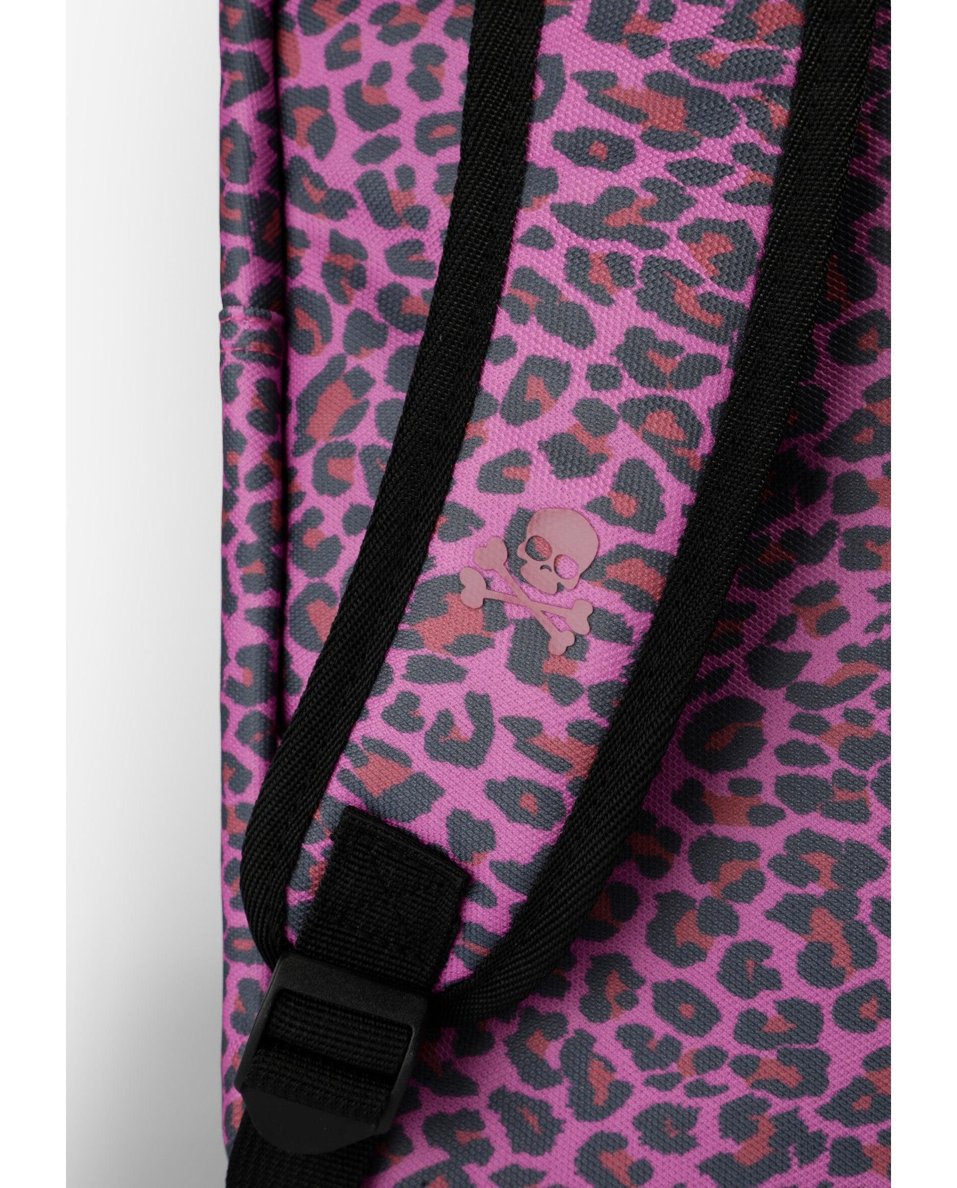 Mochila de niña animal print con bolsillo frontal - Scalpers - Rosa Rosa-7
