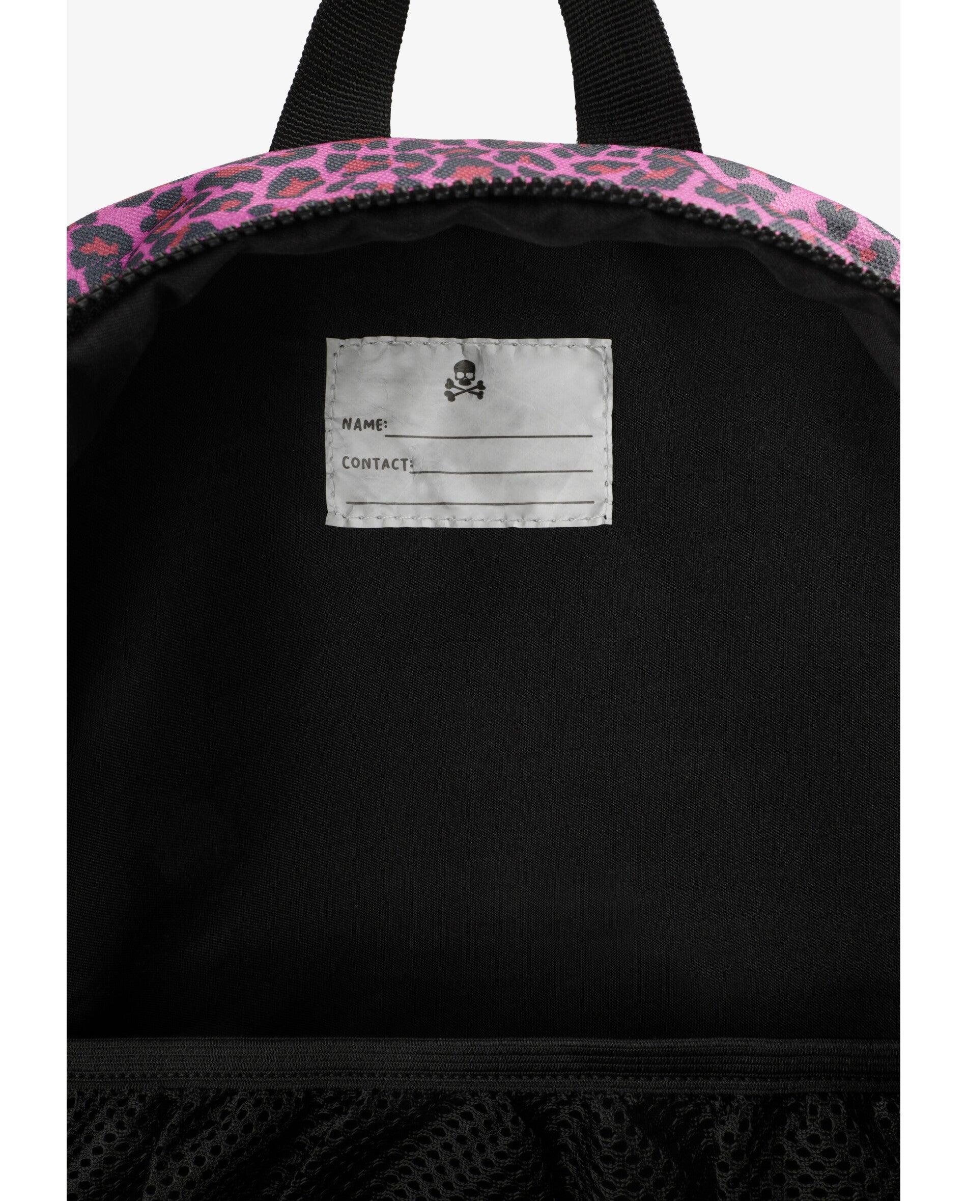 Mochila de niña animal print con bolsillo frontal - Scalpers - Rosa Rosa-8