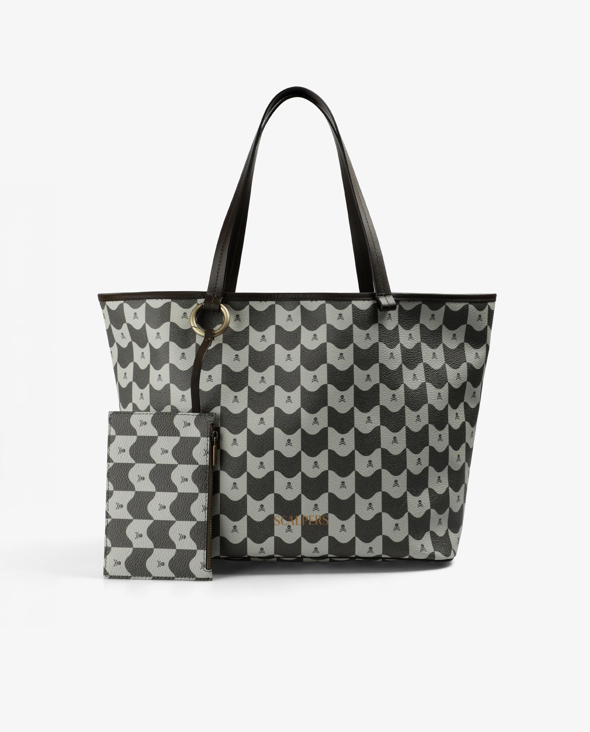 Shopper estampado con cartera a juego - Scalpers - Gris Gris-3