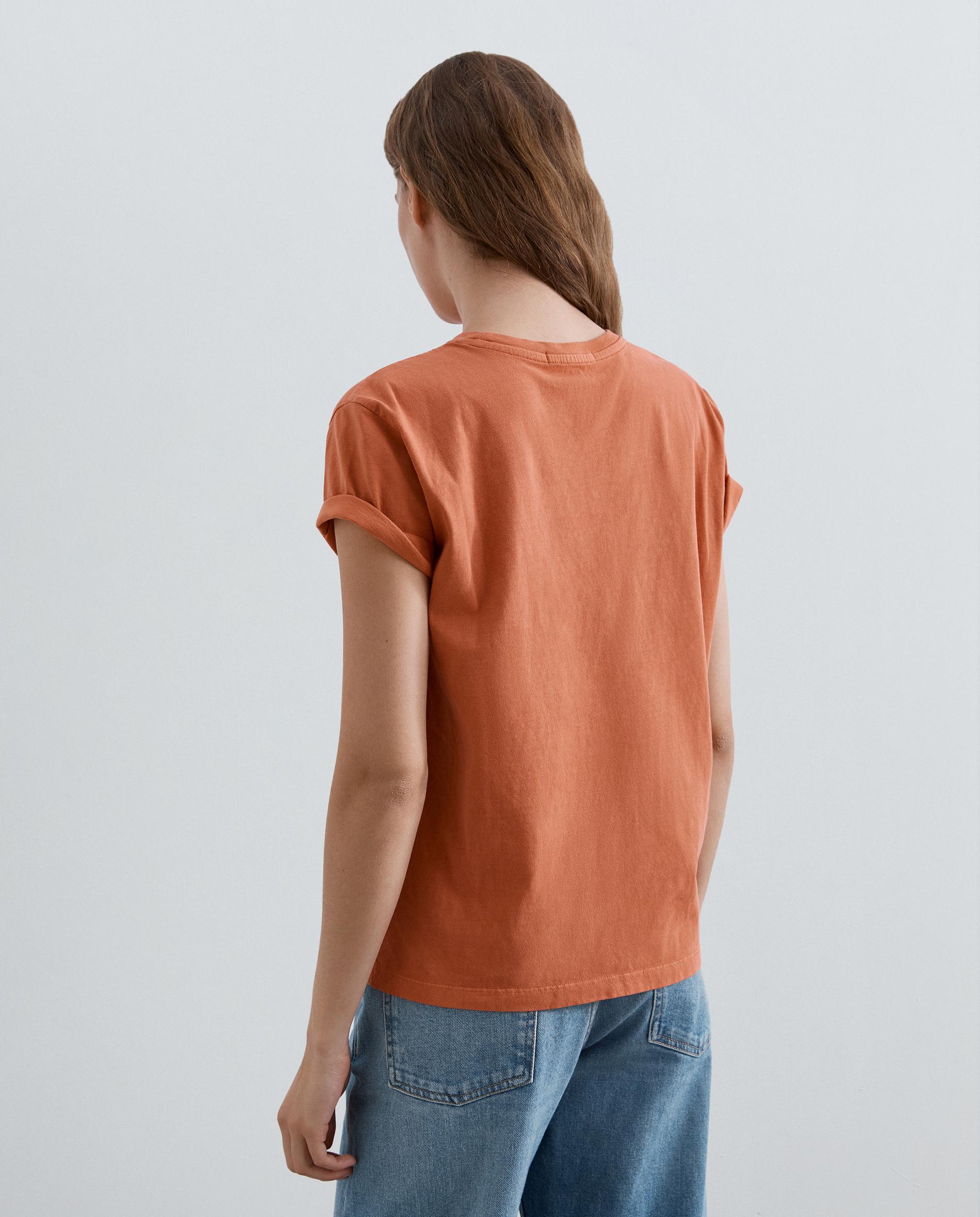 Camiseta de mujer regular fit de manga corta - Scalpers - Terracota Terracota-2