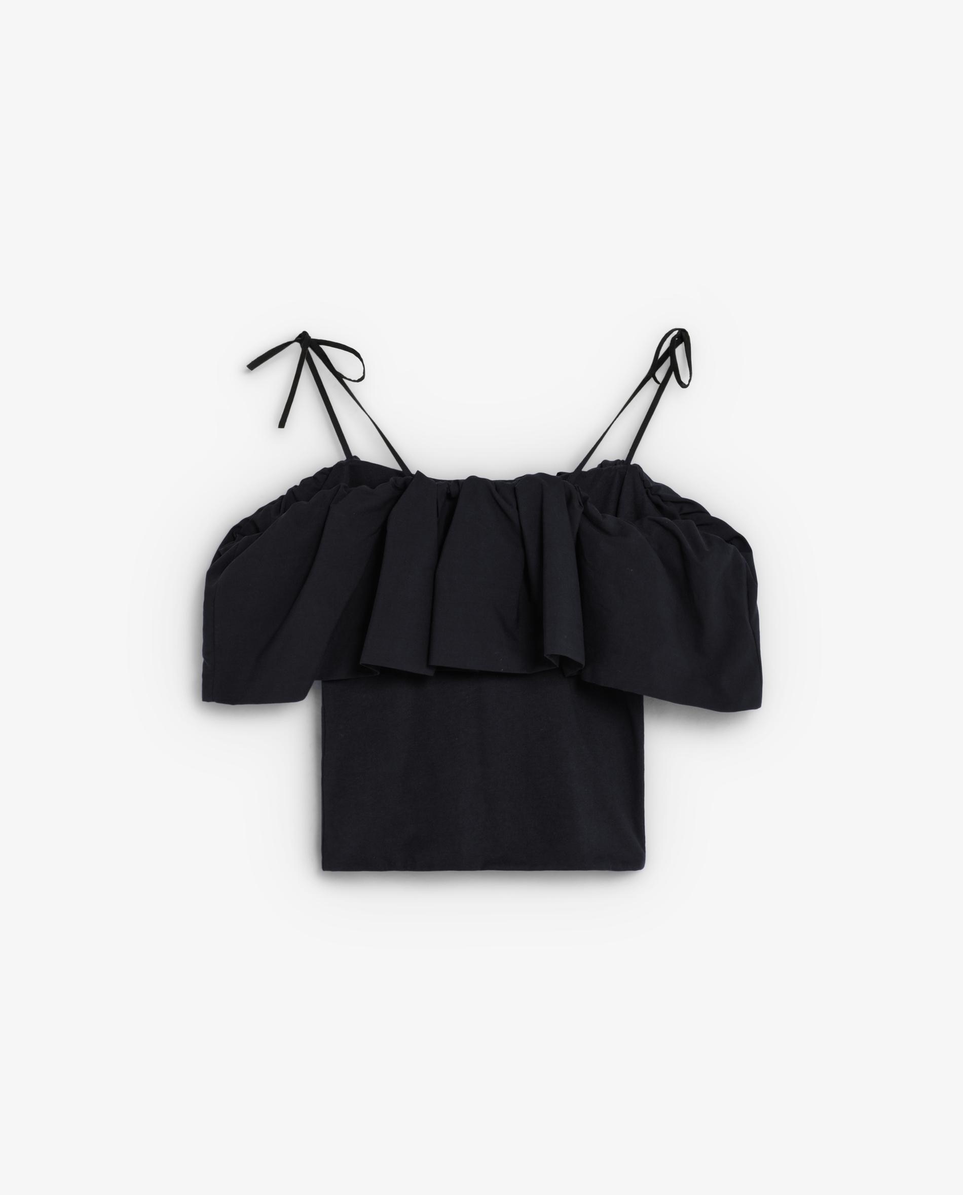 Top de mujer de tirantes con volante superior - Scalpers - Negro Negro-4