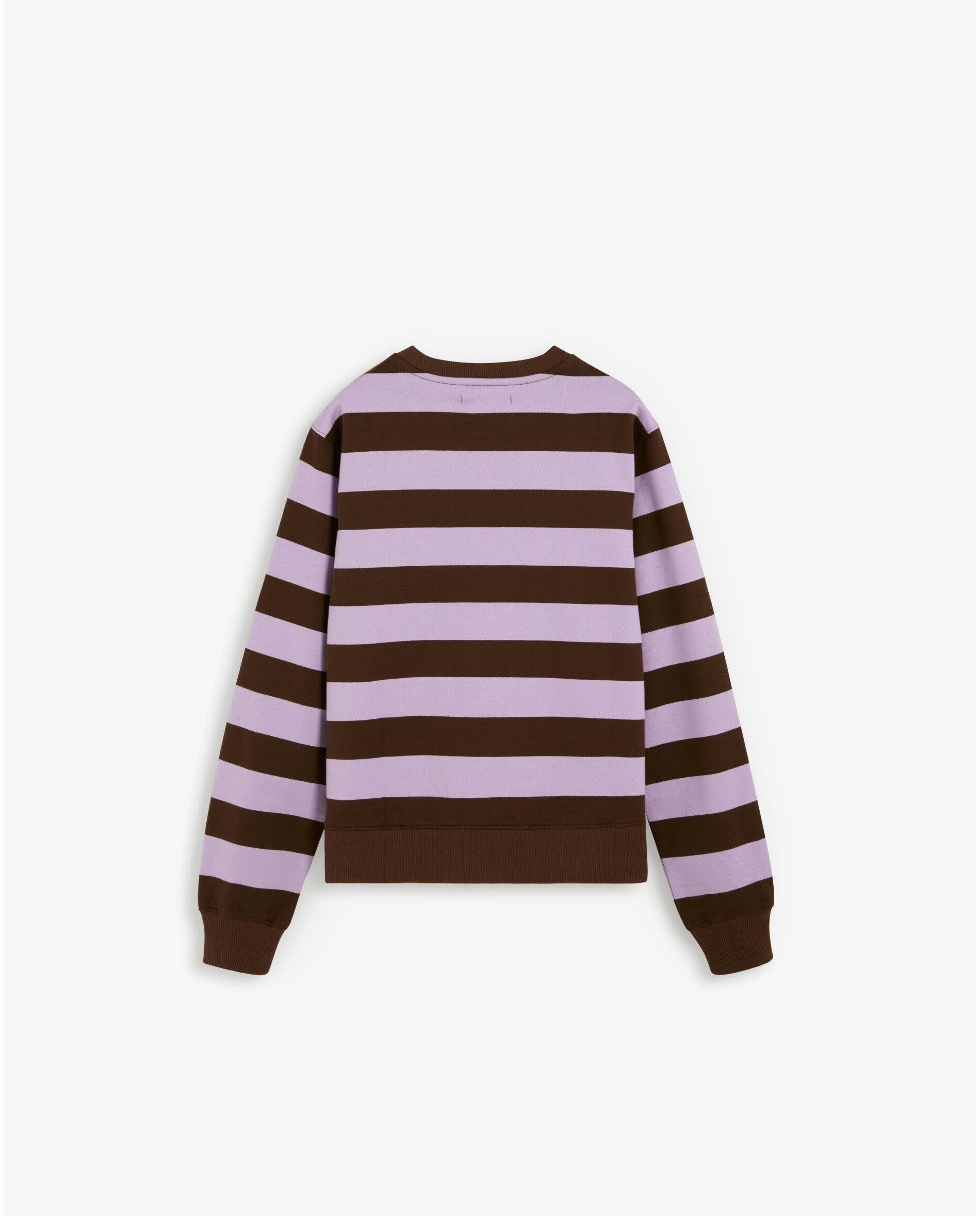 Sudadera de mujer con cuello redondo y estampado de rayas - Scalpers - Lila Lila-2
