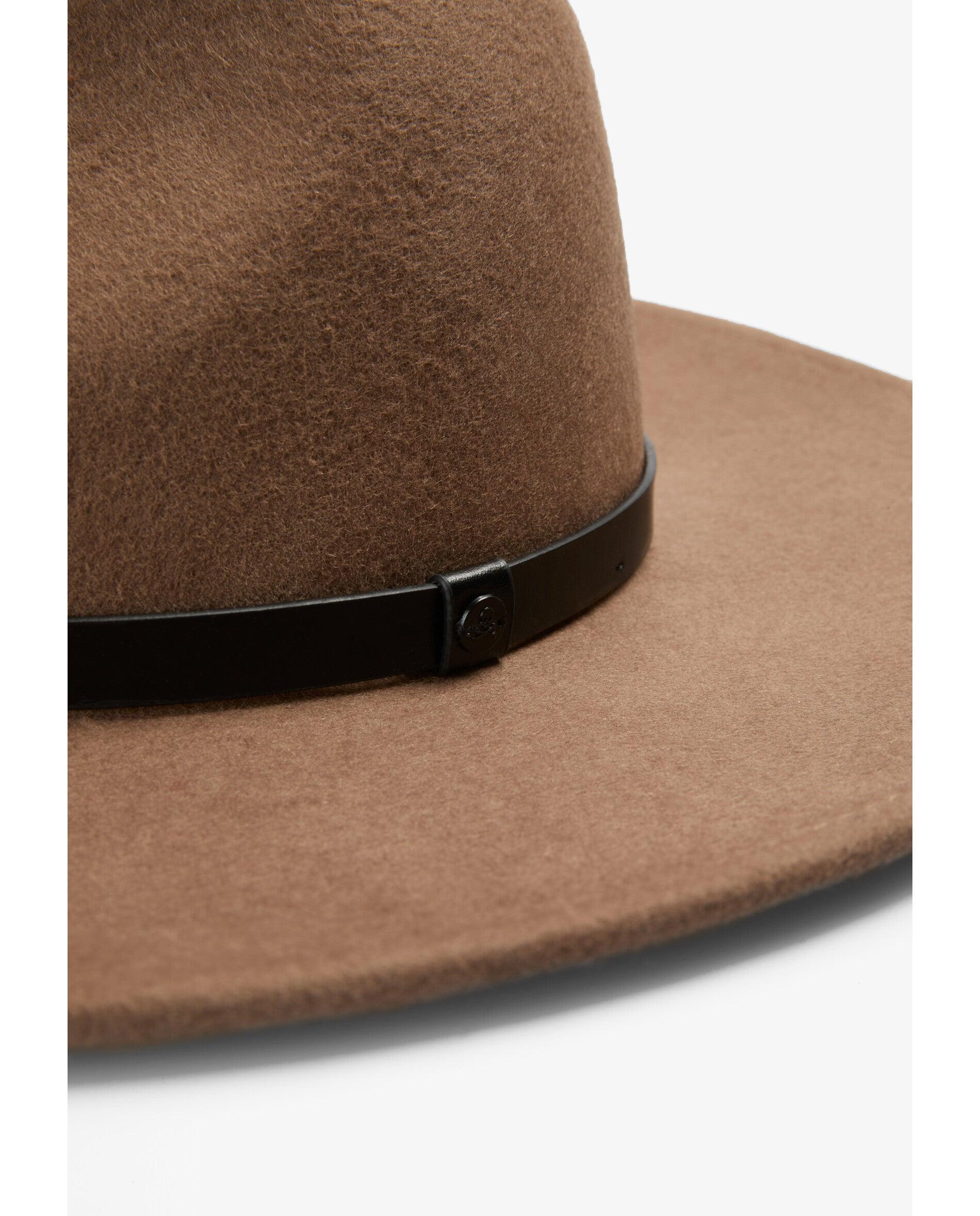 Imagen 4 de Sombrero de mujer de lana con tira decorativa - Scalpers - Marrón claro Marrón claro