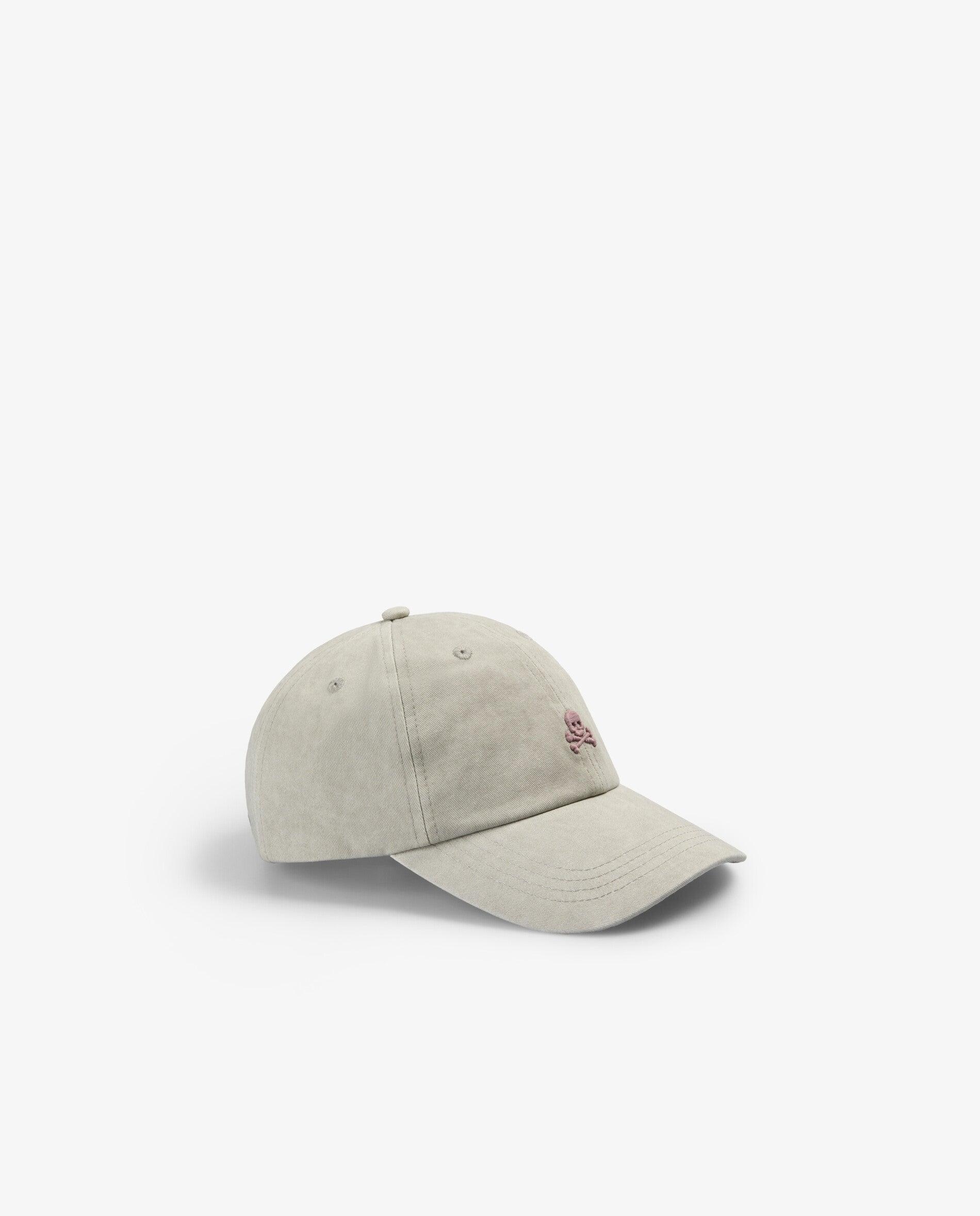 Imagen 0 de Gorra de mujer ajustable con calavera bordada Gris