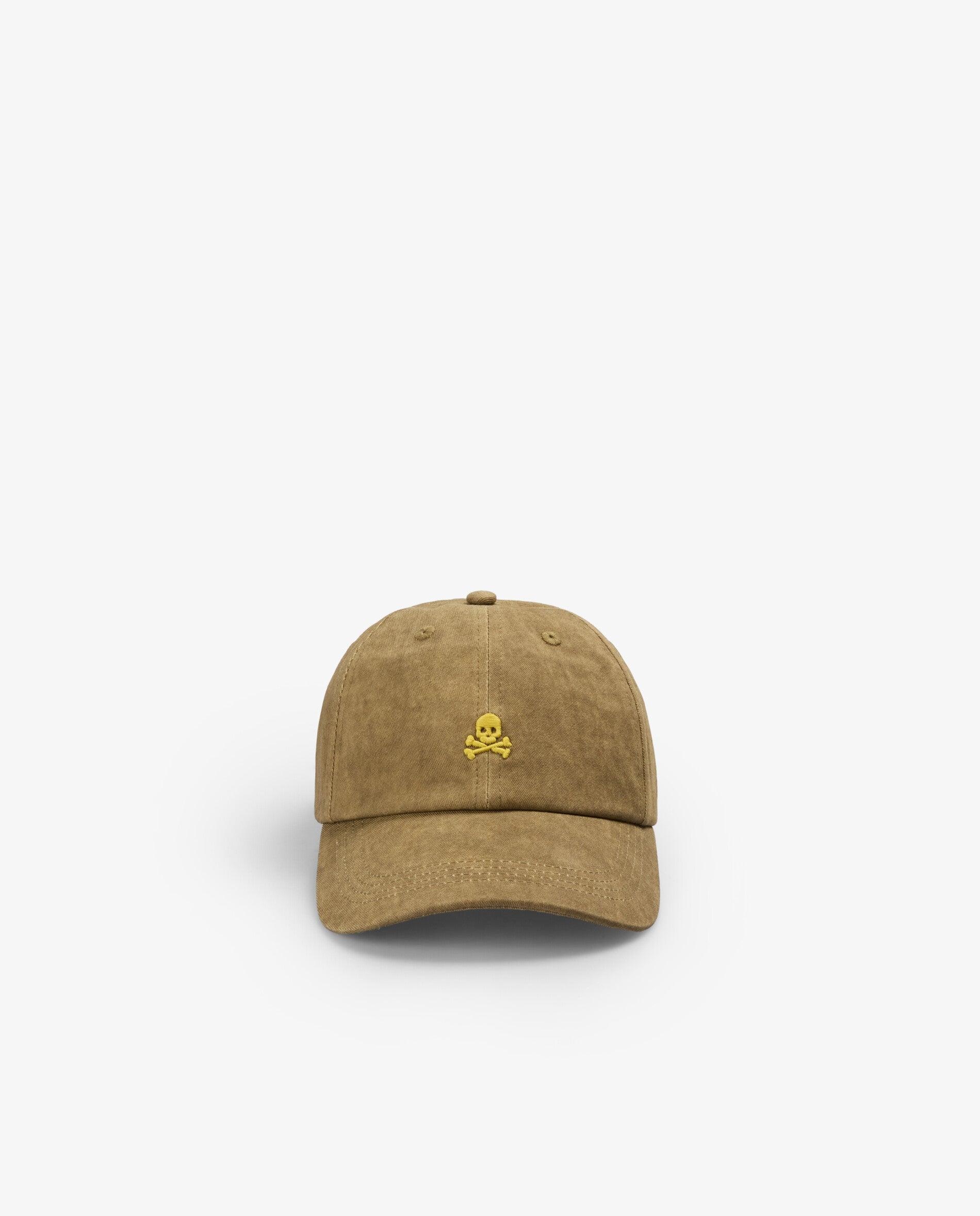 Gorra de mujer ajustable con calavera bordada - Scalpers - Kaki Kaki-3