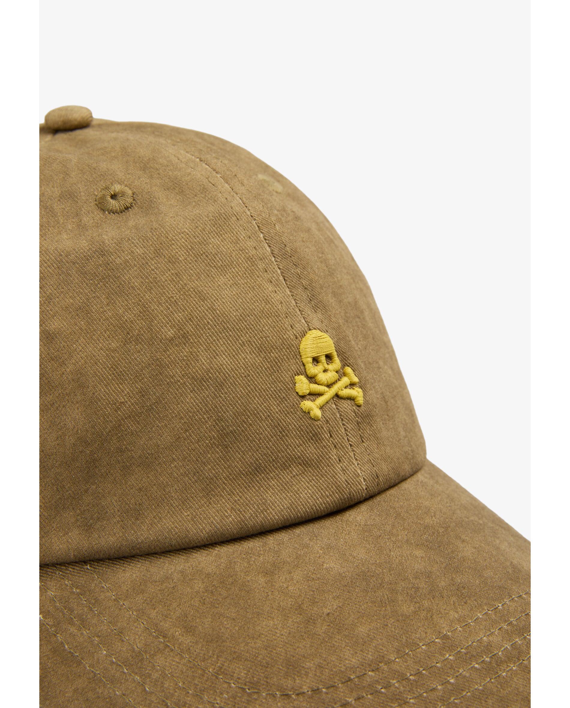 Gorra de mujer ajustable con calavera bordada - Scalpers - Kaki Kaki-2