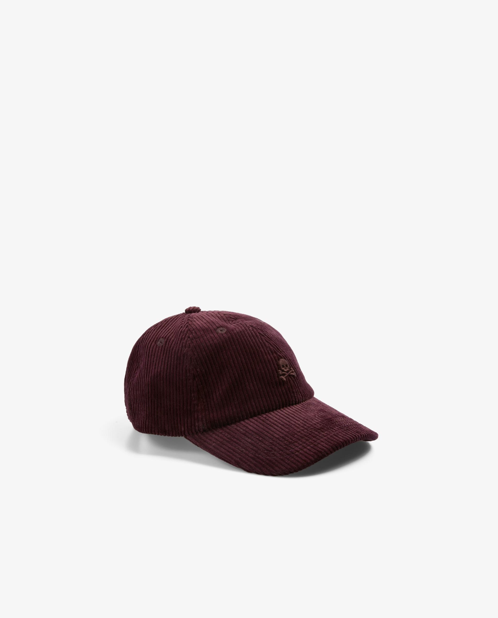 Gorra de mujer ajustable en tejido de pana - Scalpers - Burdeos Burdeos-1