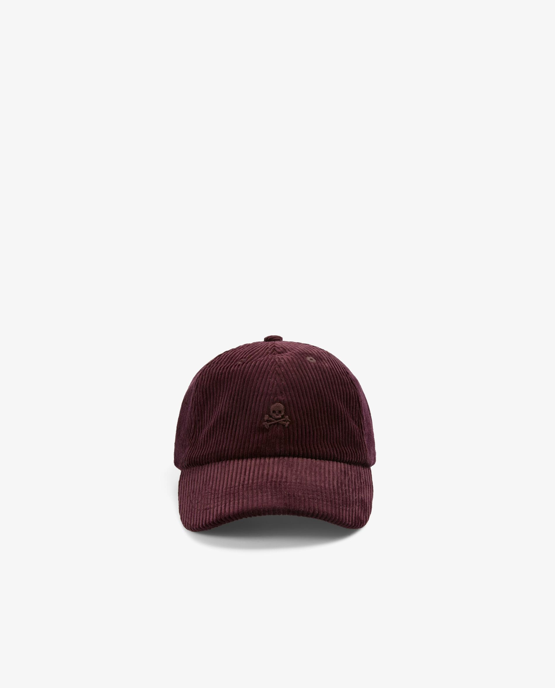 Gorra de mujer ajustable en tejido de pana - Scalpers - Burdeos Burdeos-3