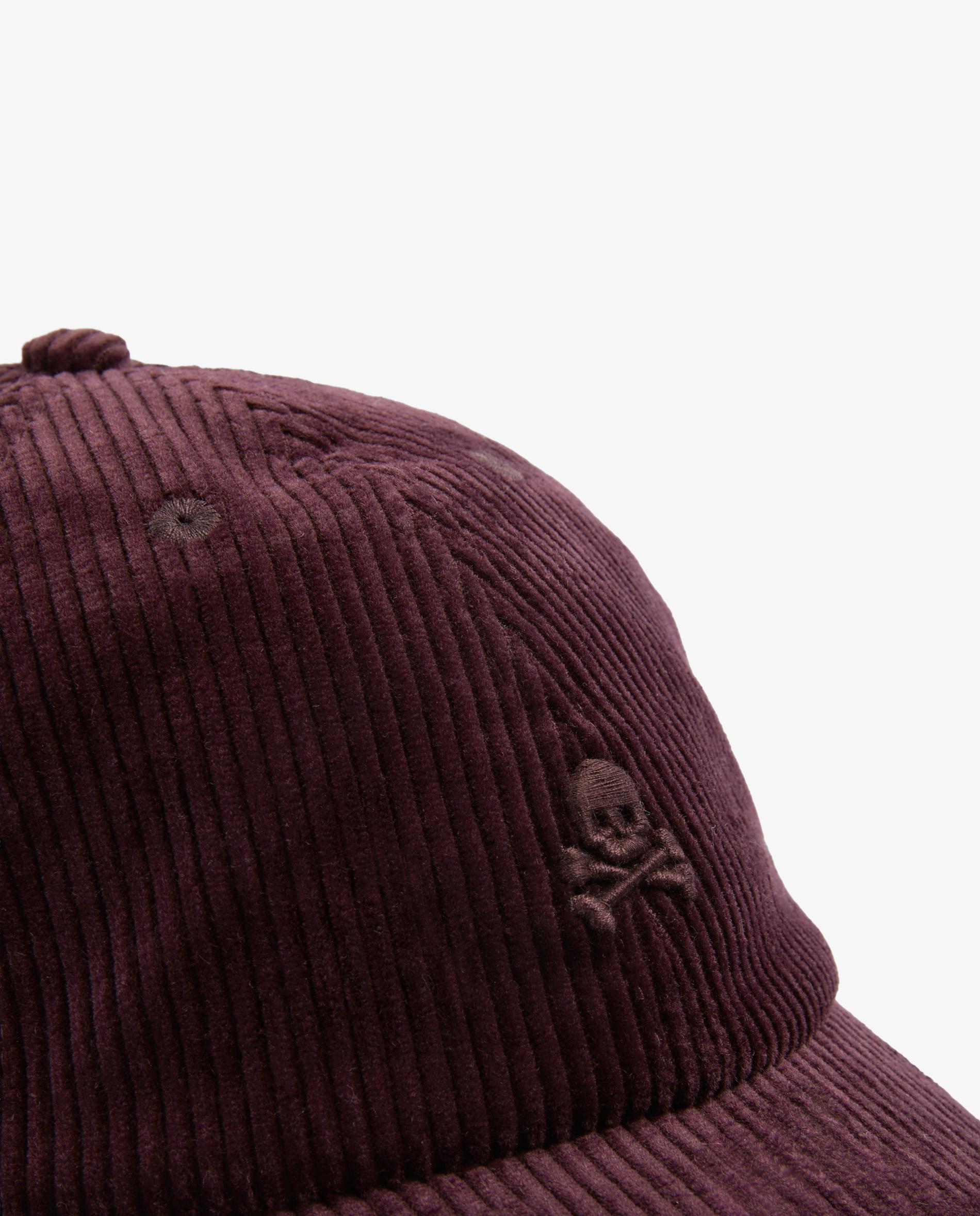 Gorra de mujer ajustable en tejido de pana - Scalpers - Burdeos Burdeos-2